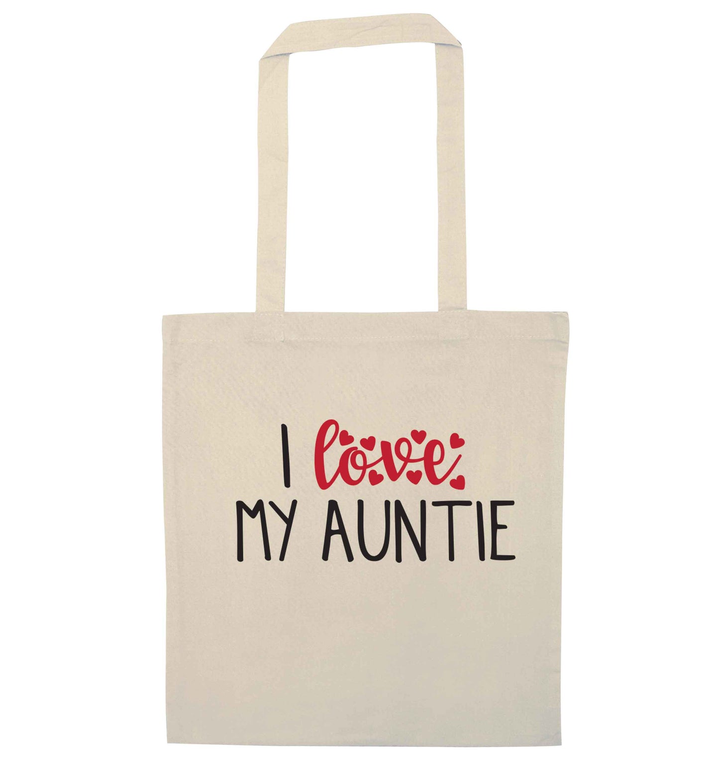 I love my auntie natural tote bag