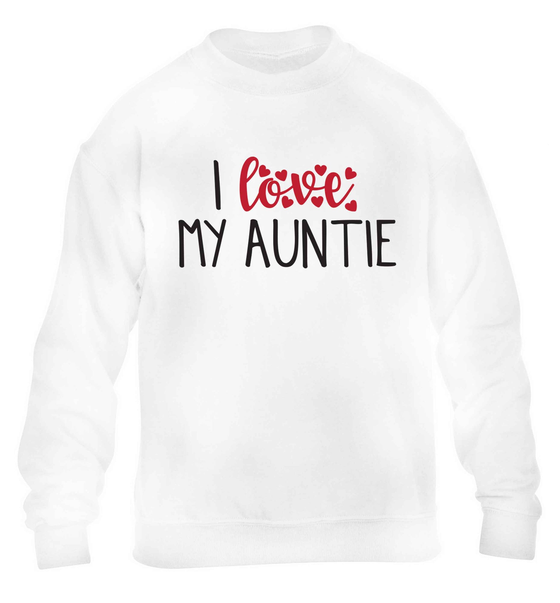I love my auntie children's white sweater 12-13 Years