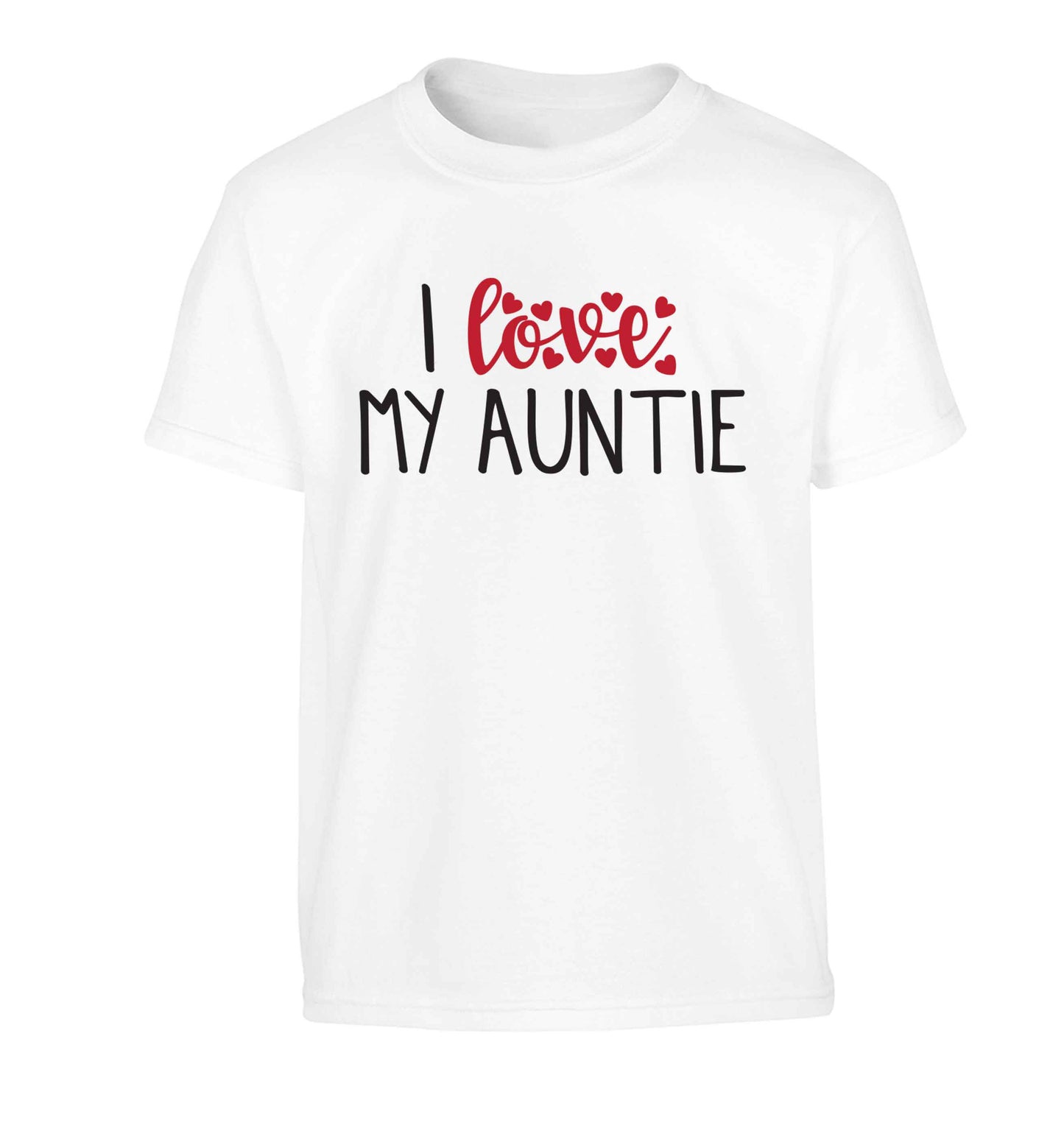 I love my auntie Children's white Tshirt 12-13 Years