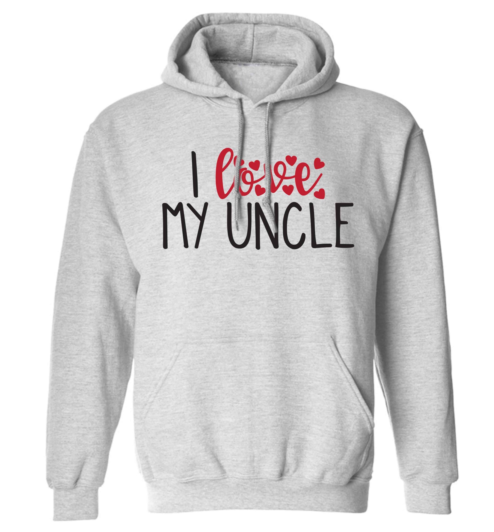 I love my uncle adults unisex grey hoodie 2XL