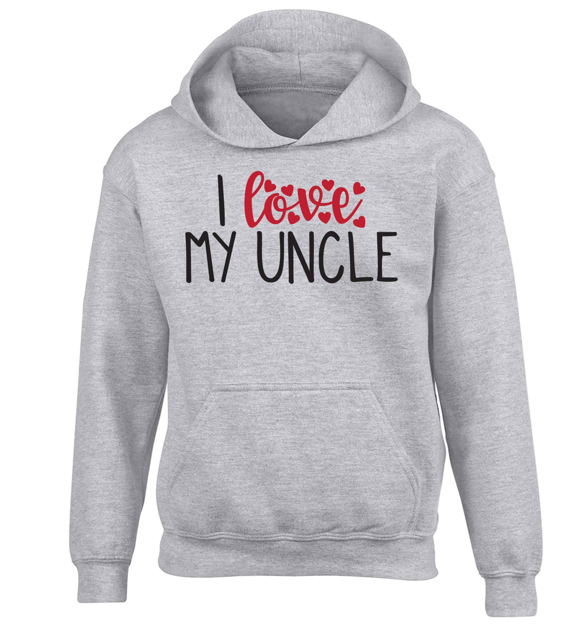 I love my uncle children's grey hoodie 12-13 Years