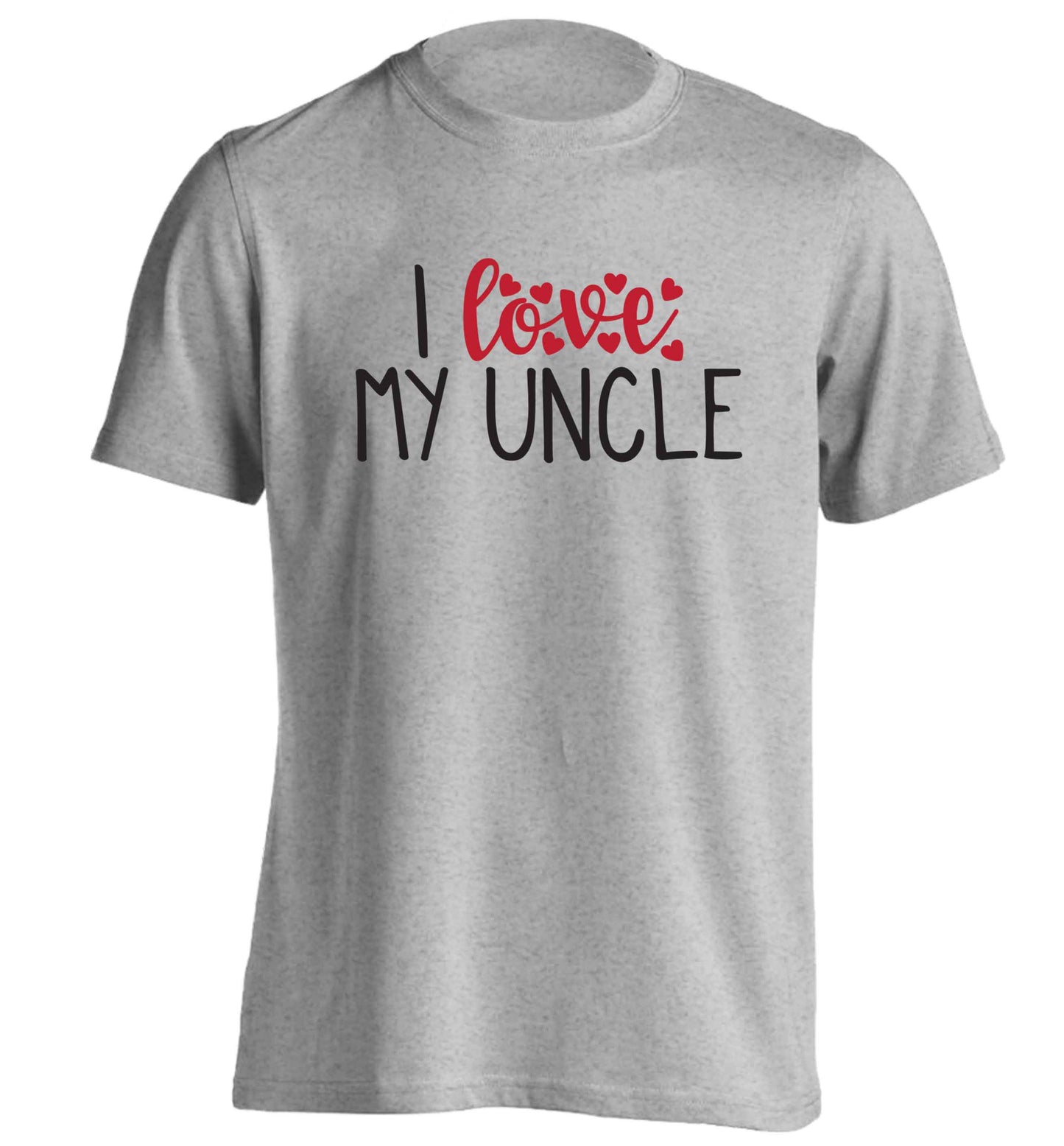I love my uncle adults unisex grey Tshirt 2XL