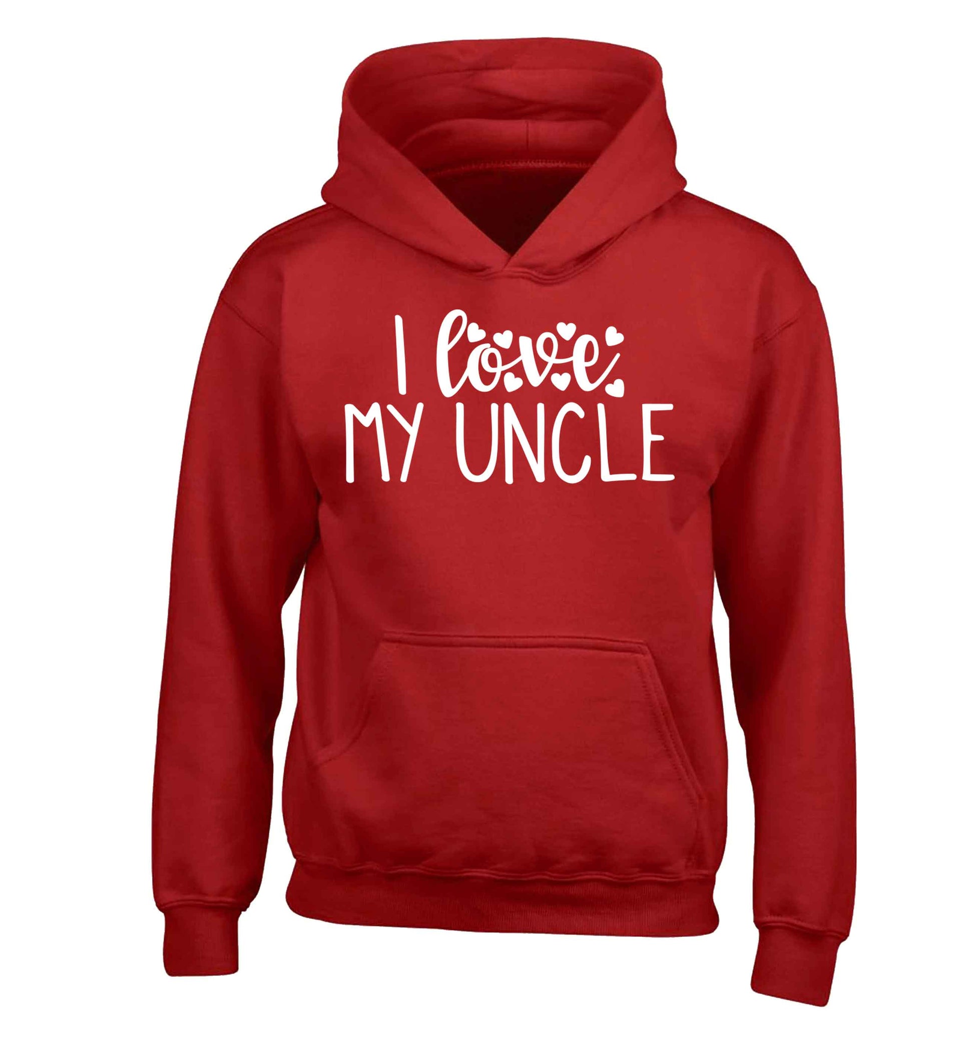 I love my uncle children's red hoodie 12-13 Years