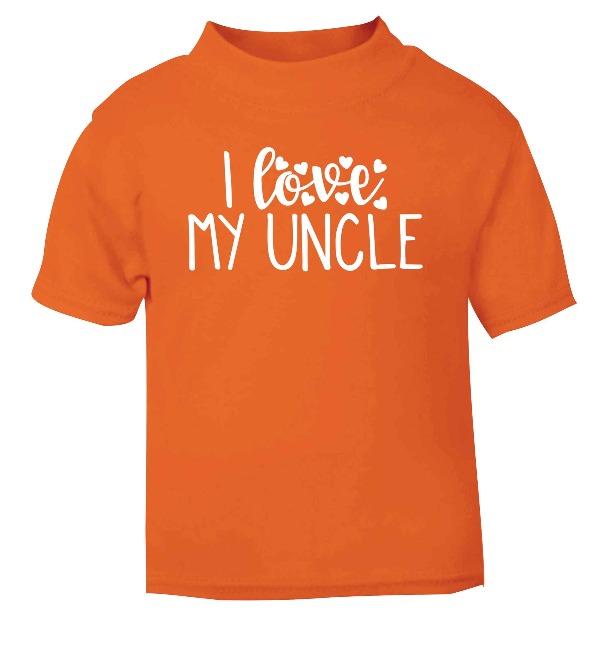 I love my uncle orange Baby Toddler Tshirt 2 Years