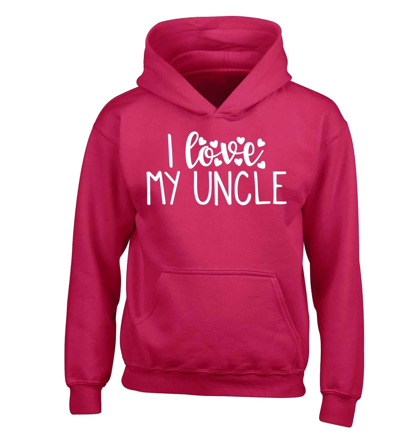 I love my uncle children's pink hoodie 12-13 Years