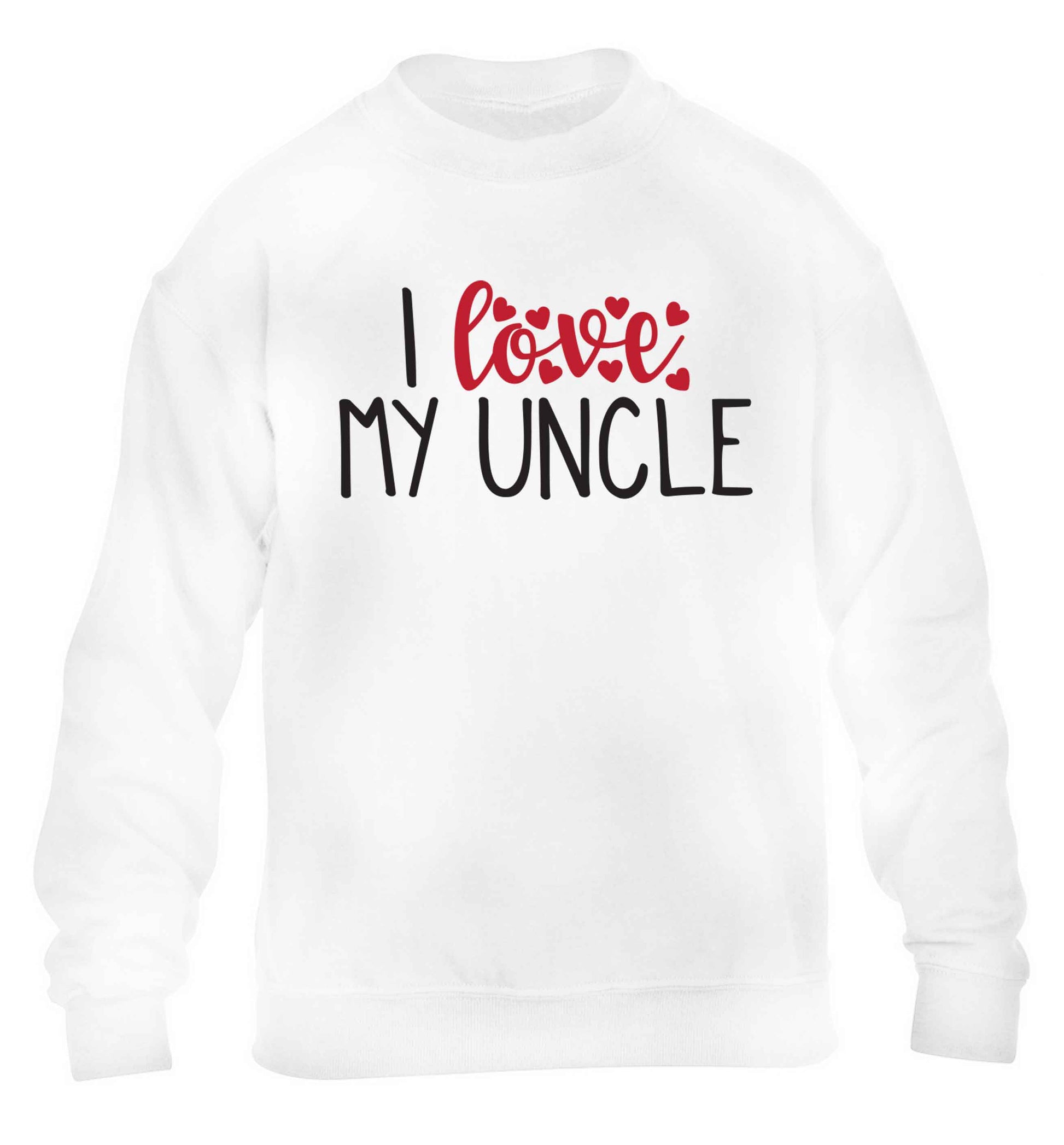I love my uncle children's white sweater 12-13 Years