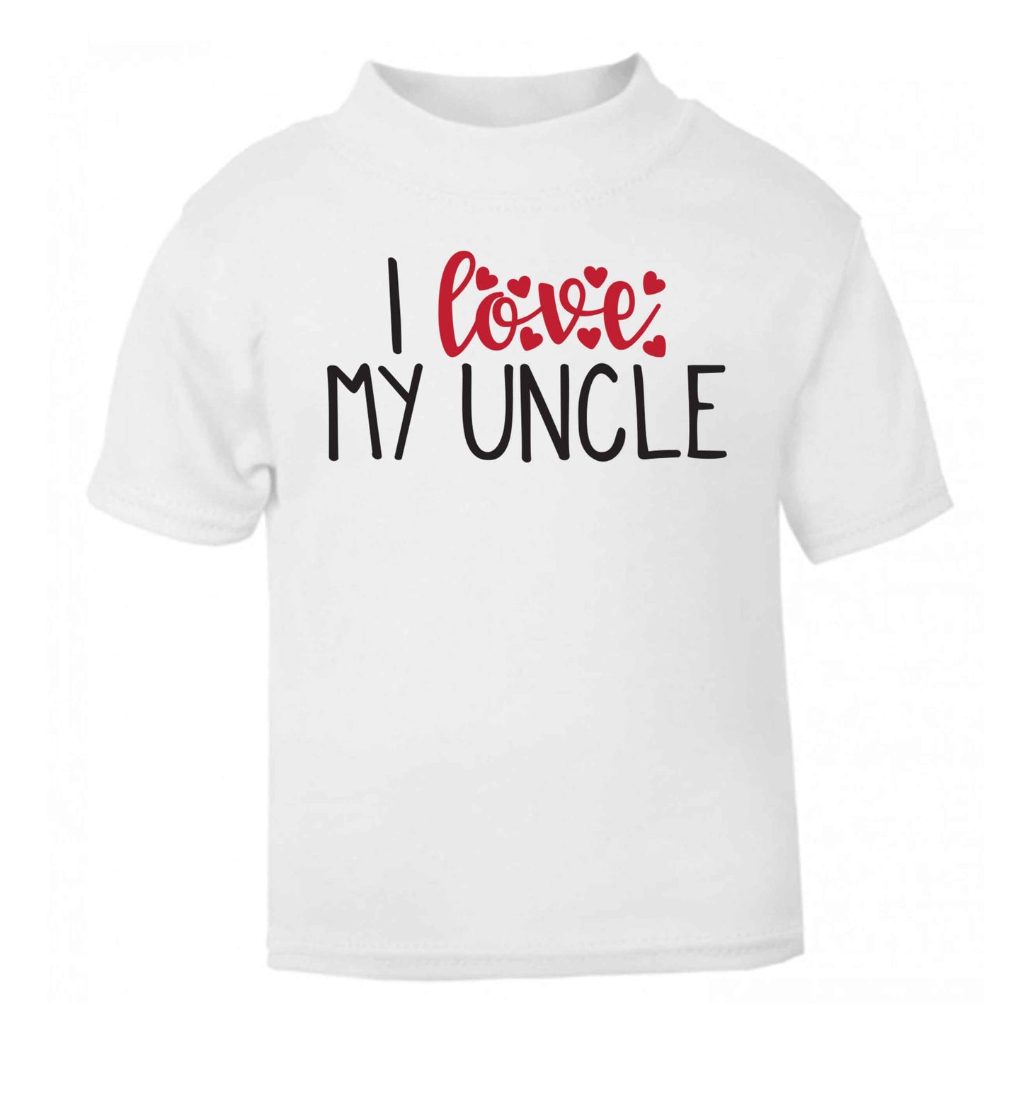 I love my uncle white Baby Toddler Tshirt 2 Years
