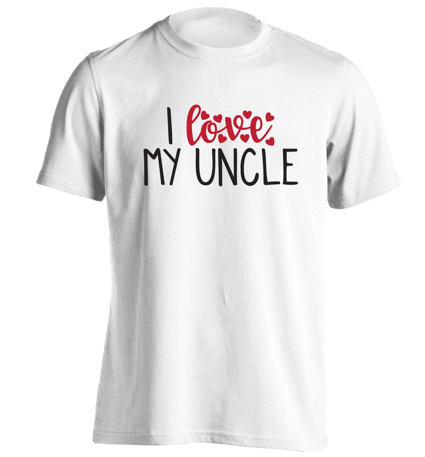 I love my uncle adults unisex white Tshirt 2XL