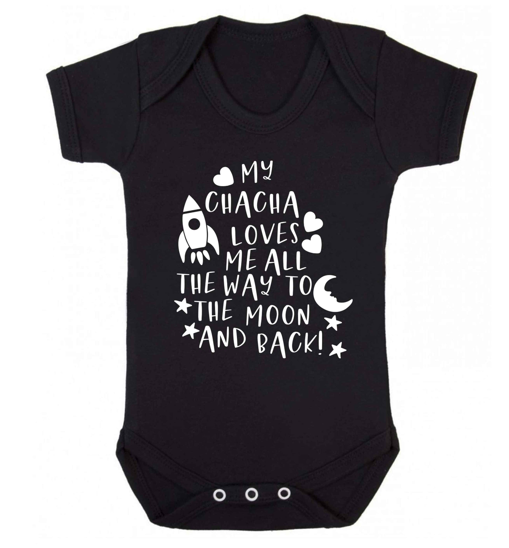 My chacha loves me all the way to the moon and back Baby Vest black 18-24 months