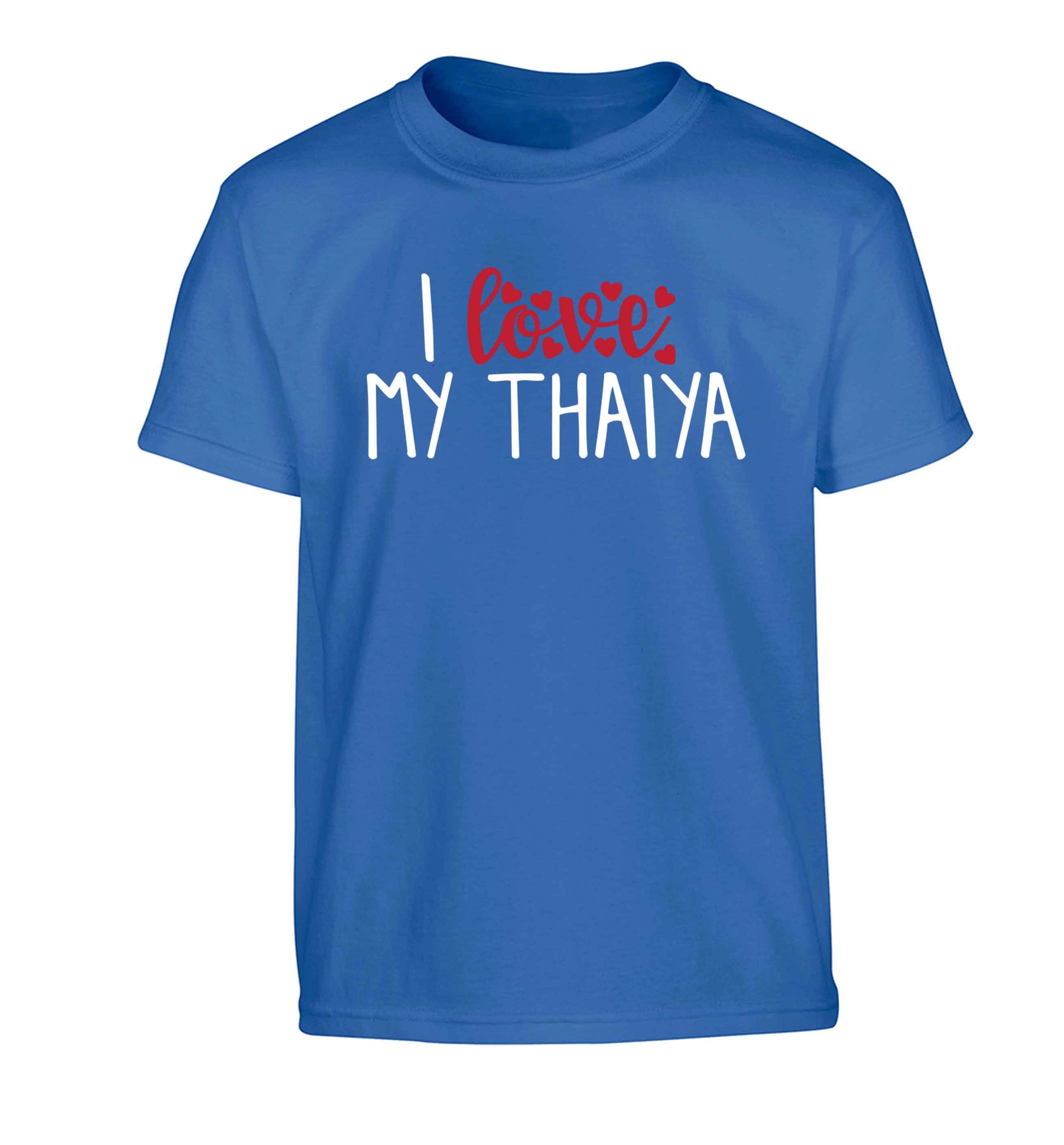 I love my thaiya Children's blue Tshirt 12-13 Years