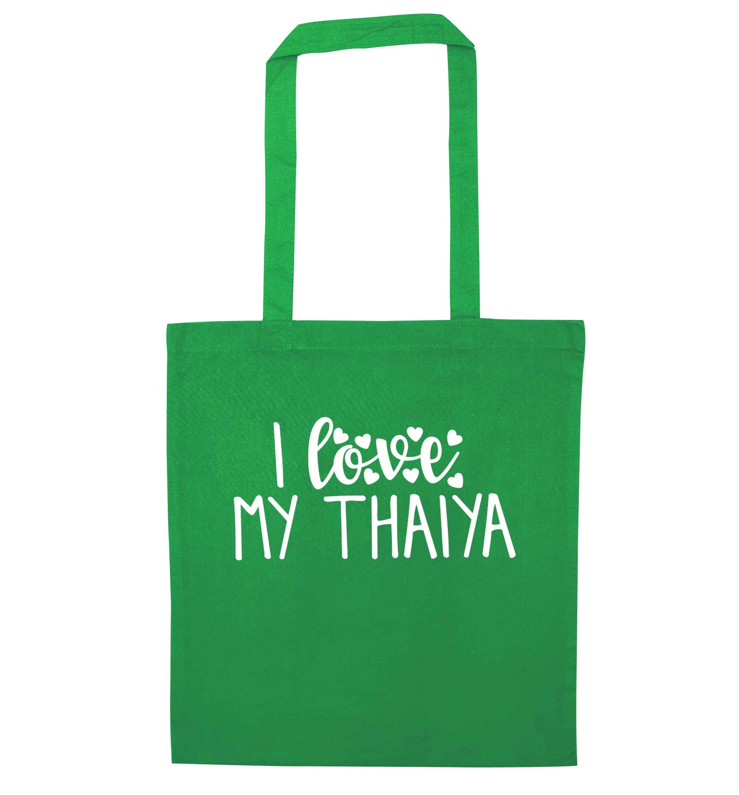 I love my thaiya green tote bag
