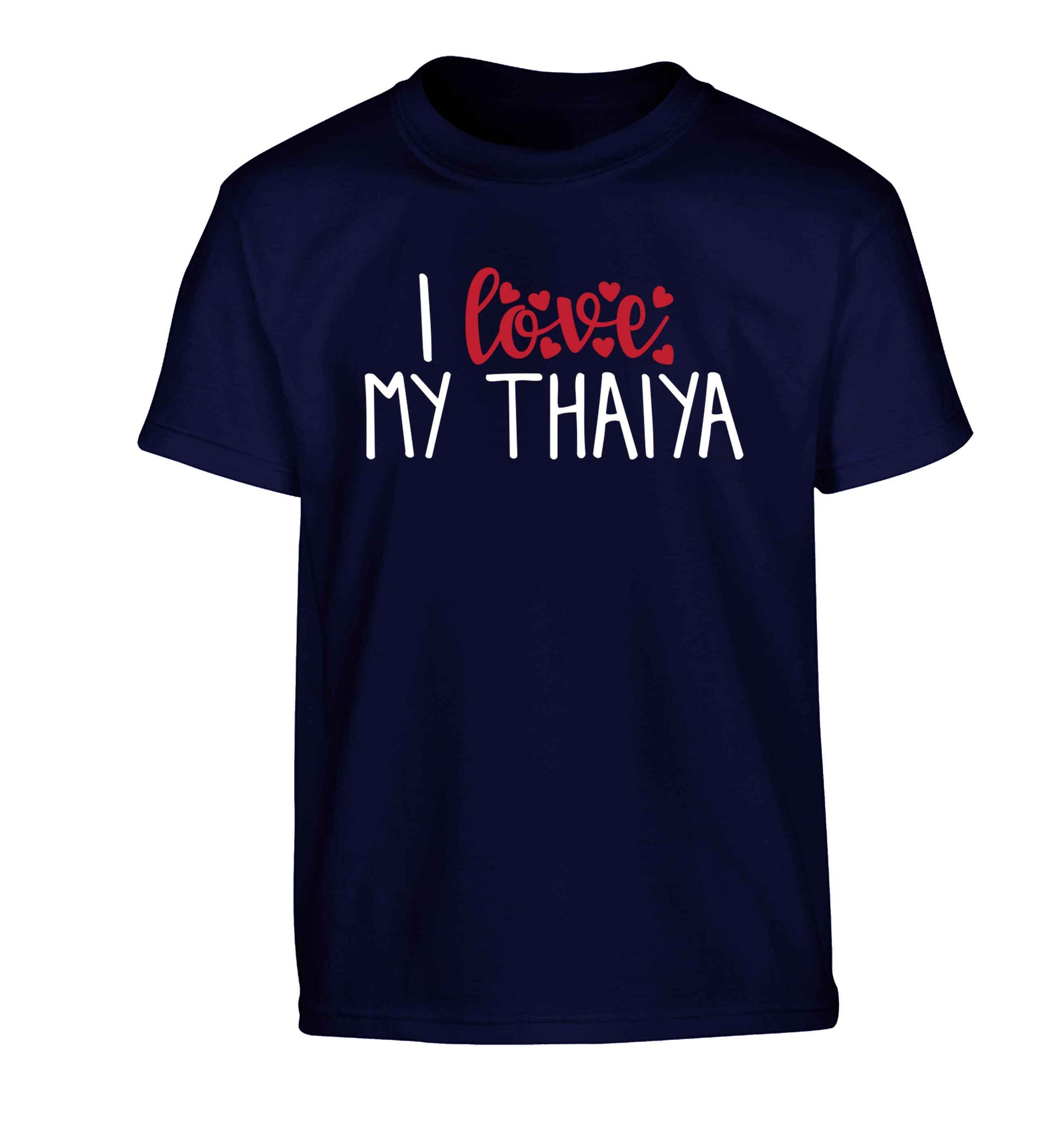 I love my thaiya Children's navy Tshirt 12-13 Years