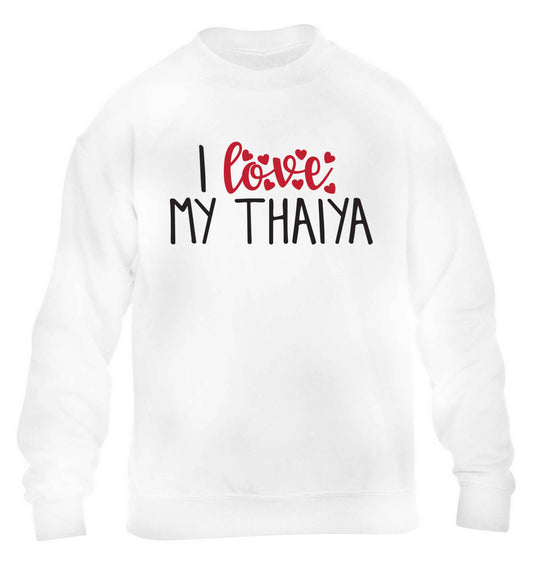I love my thaiya children's white sweater 12-13 Years