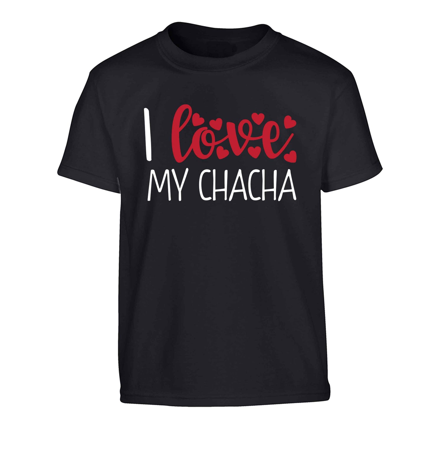 I love my chacha Children's black Tshirt 12-13 Years