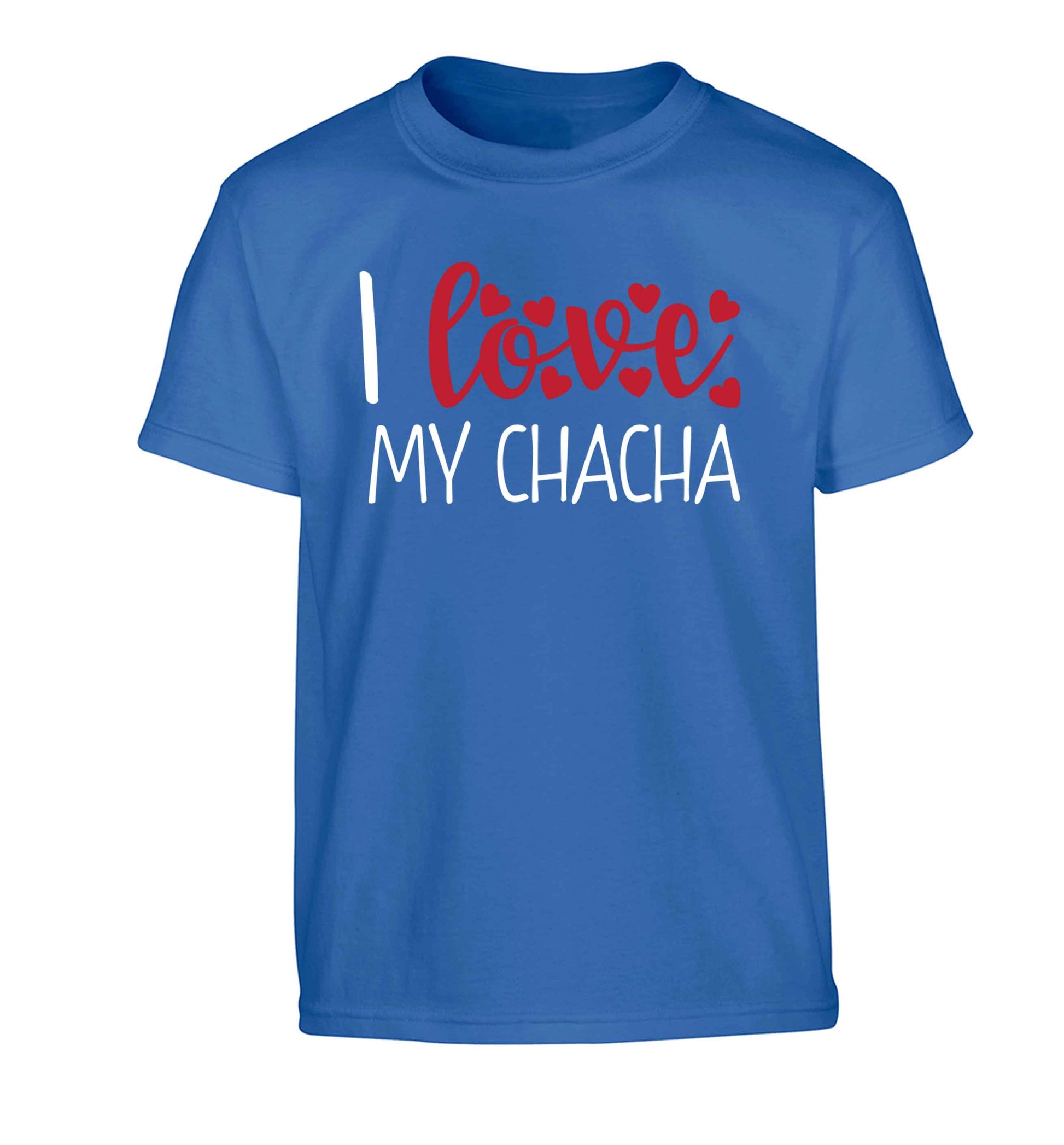 I love my chacha Children's blue Tshirt 12-13 Years