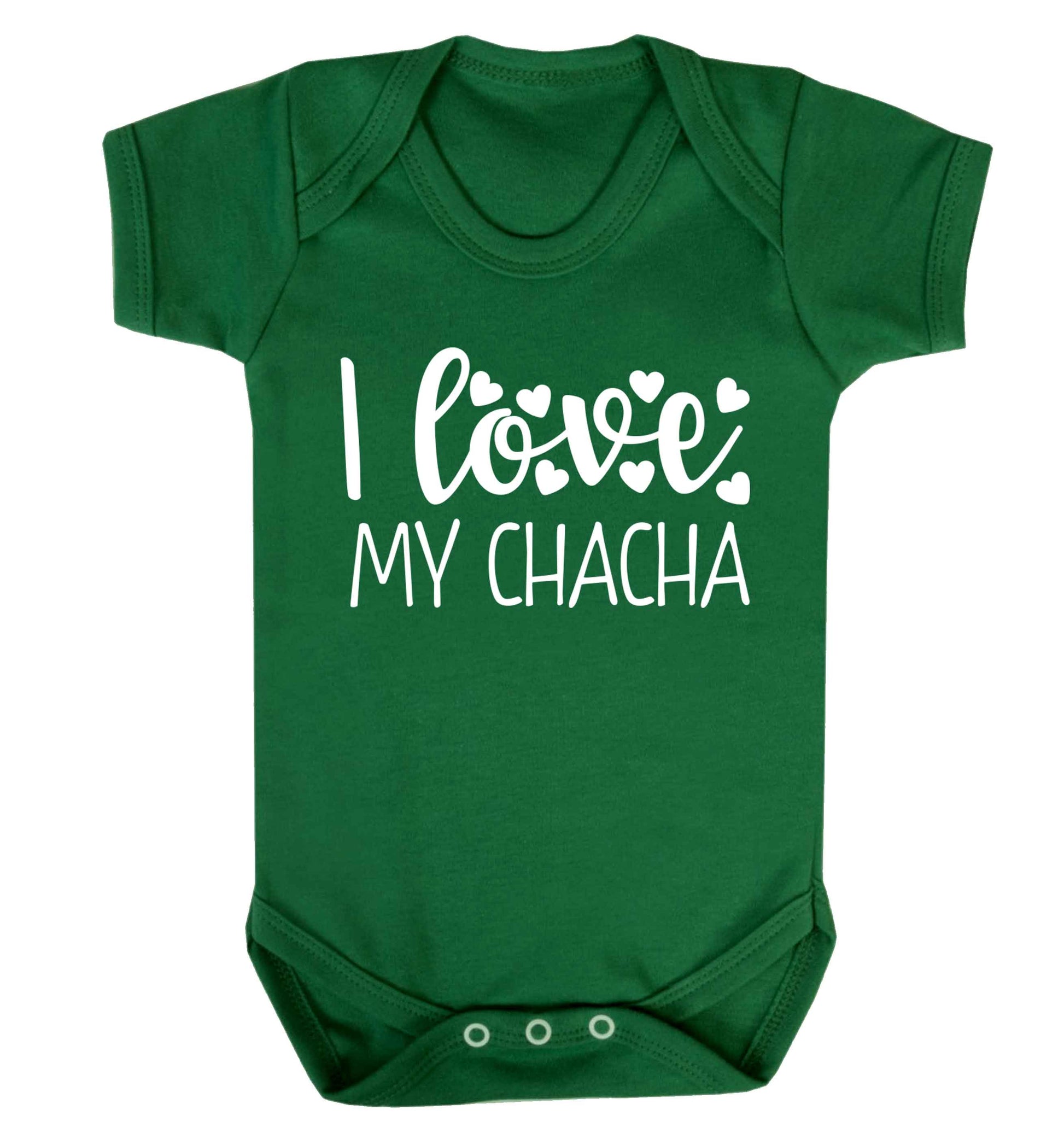 I love my chacha Baby Vest green 18-24 months