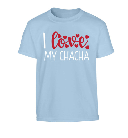 I love my chacha Children's light blue Tshirt 12-13 Years