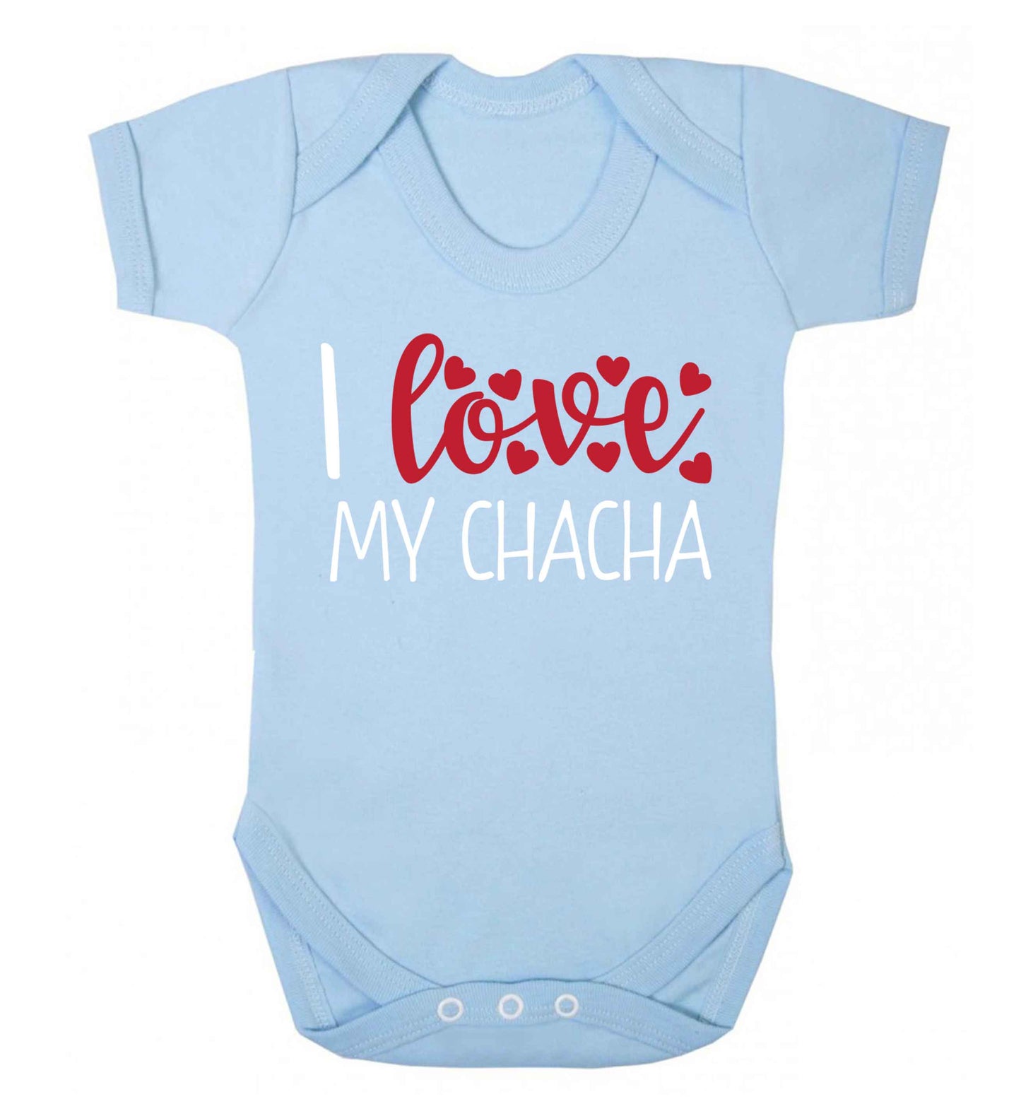 I love my chacha Baby Vest pale blue 18-24 months