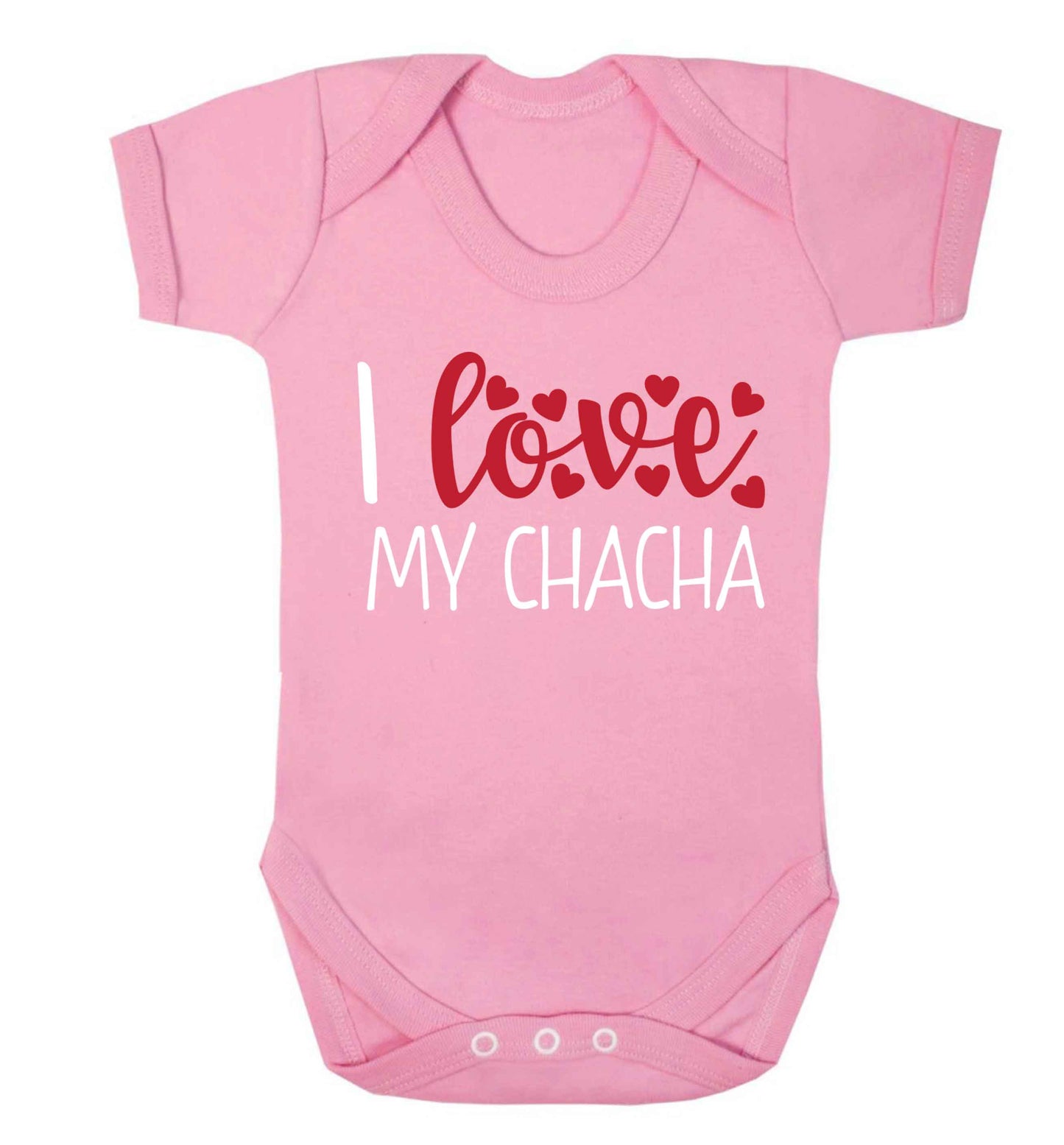 I love my chacha Baby Vest pale pink 18-24 months