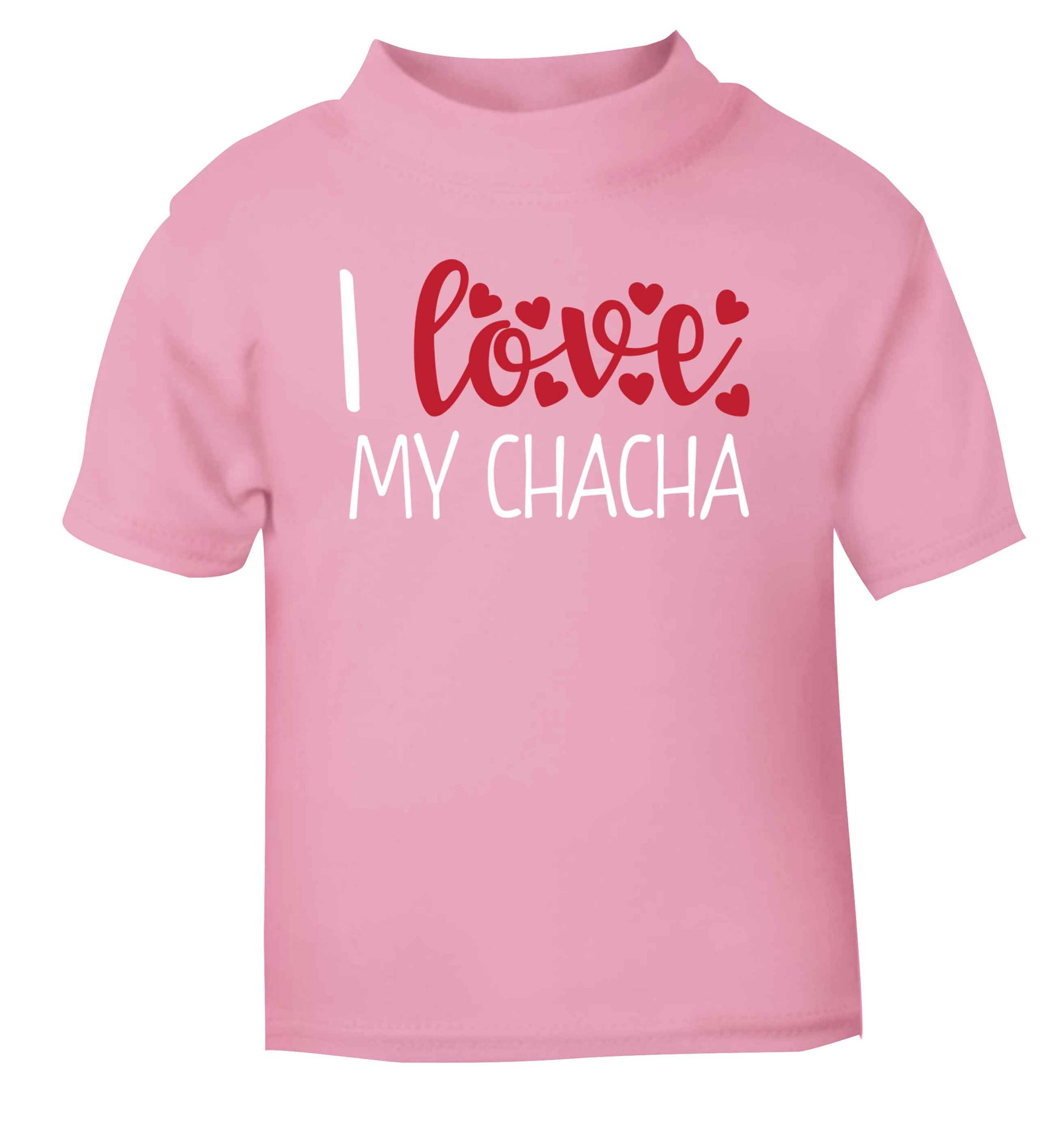 I love my chacha light pink Baby Toddler Tshirt 2 Years