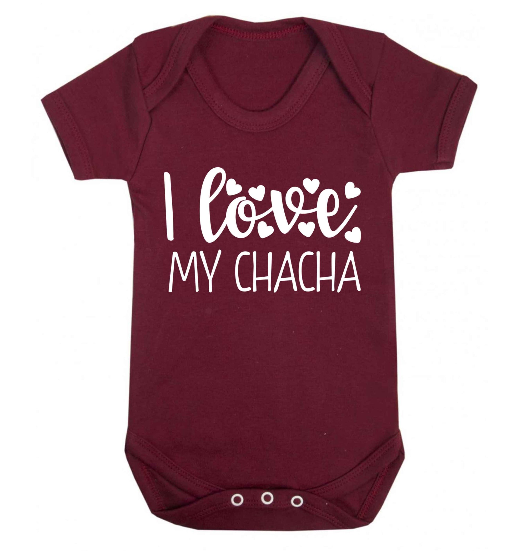 I love my chacha Baby Vest maroon 18-24 months