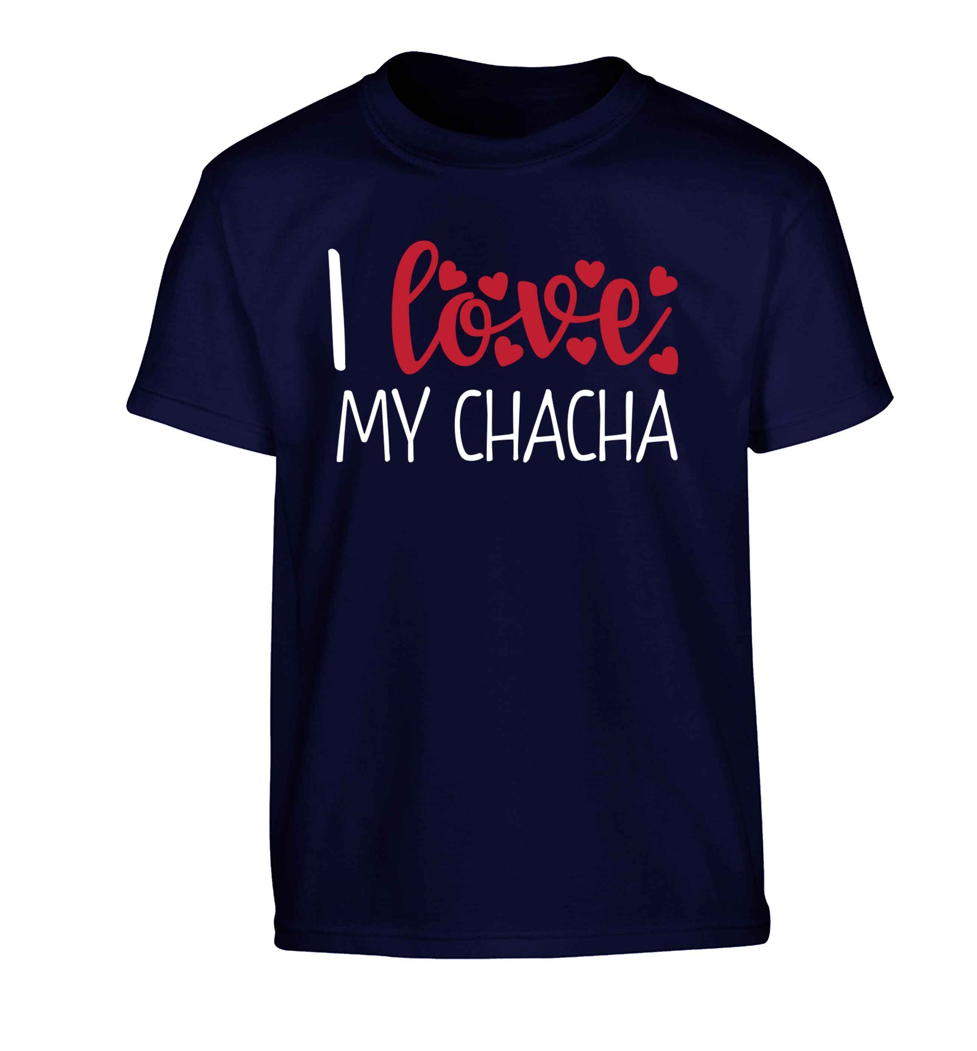 I love my chacha Children's navy Tshirt 12-13 Years