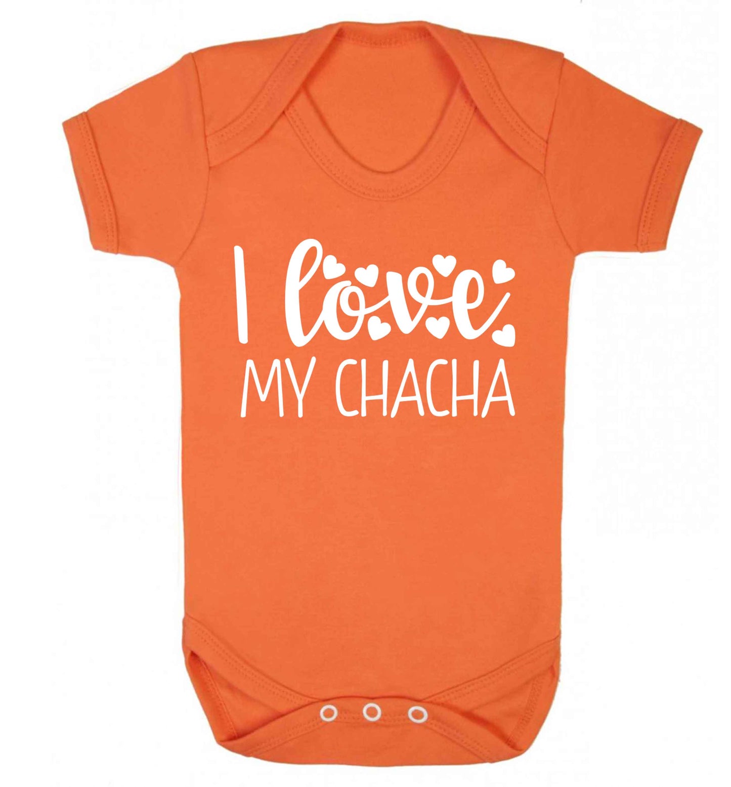 I love my chacha Baby Vest orange 18-24 months