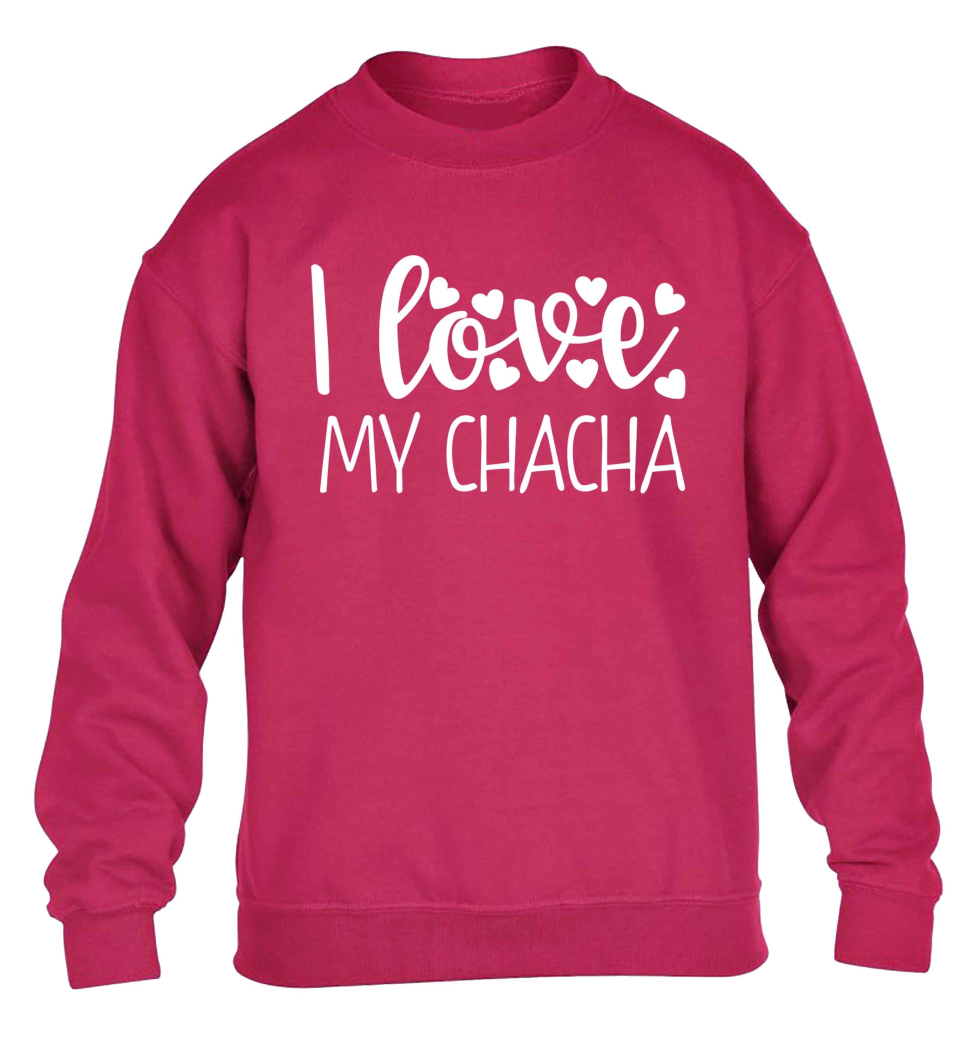 I love my chacha children's pink sweater 12-13 Years