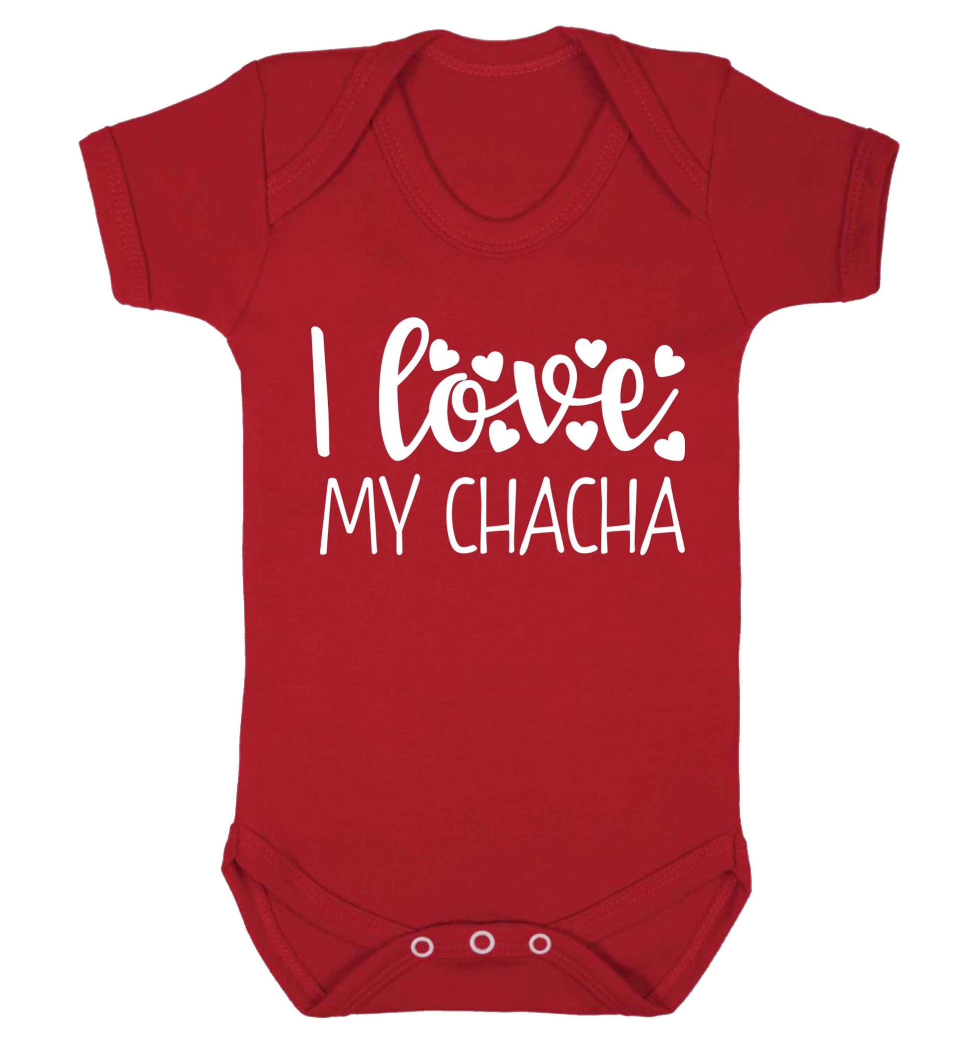 I love my chacha Baby Vest red 18-24 months
