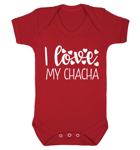 I love my chacha Baby Vest red 18-24 months