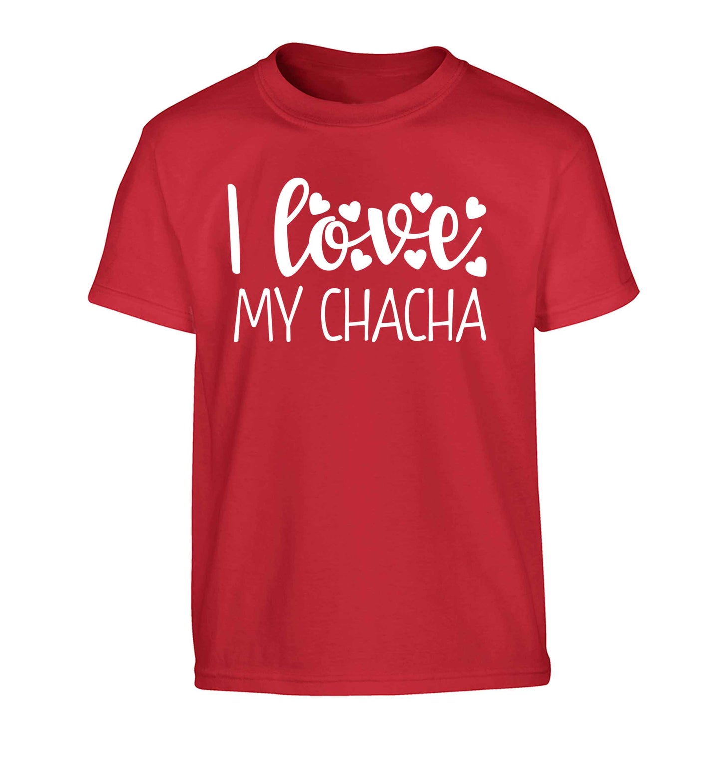 I love my chacha Children's red Tshirt 12-13 Years