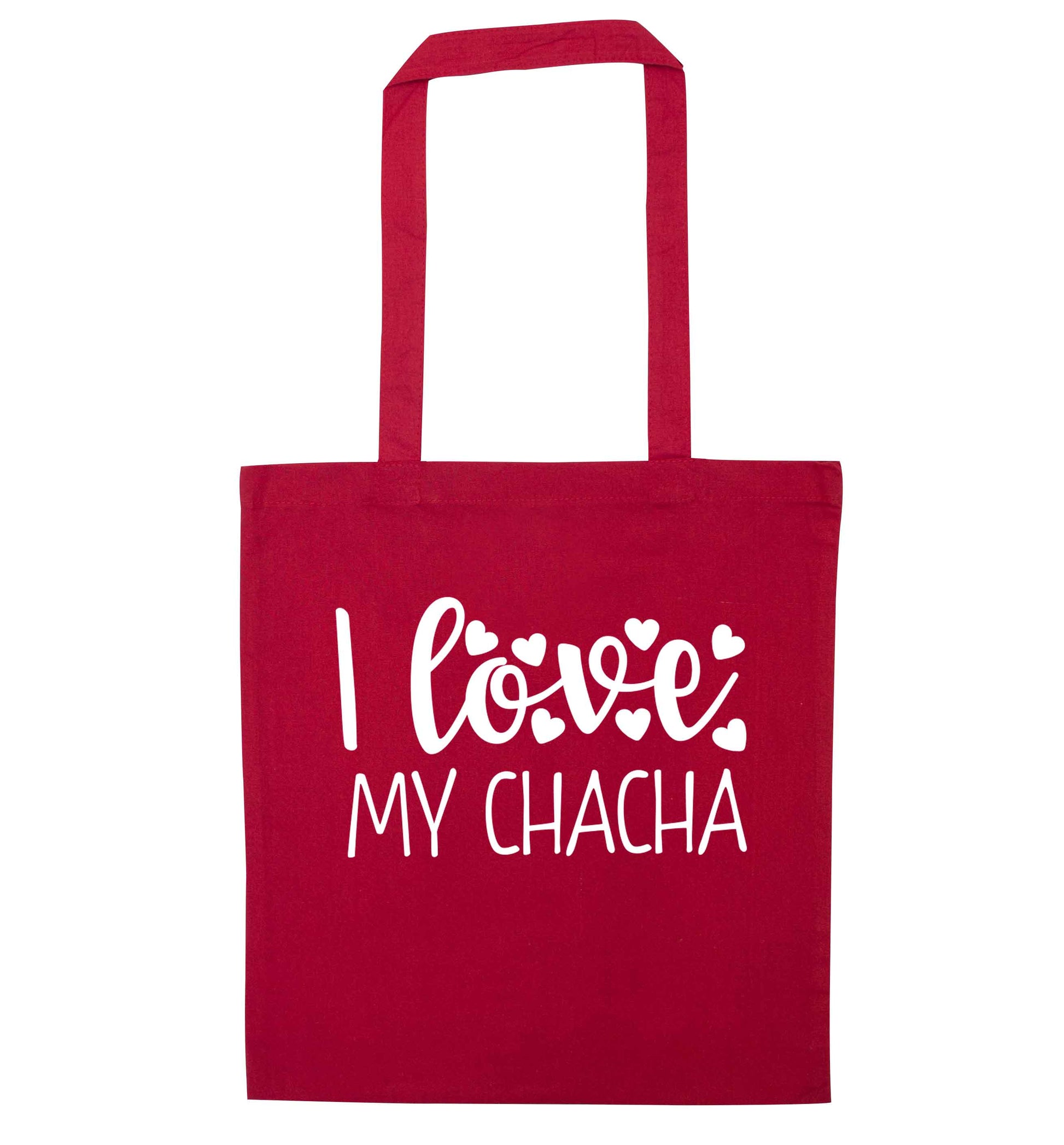 I love my chacha red tote bag