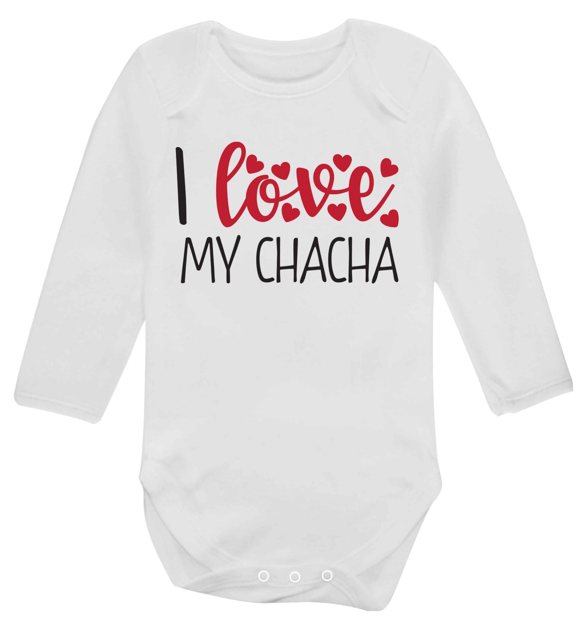 I love my chacha Baby Vest long sleeved white 6-12 months