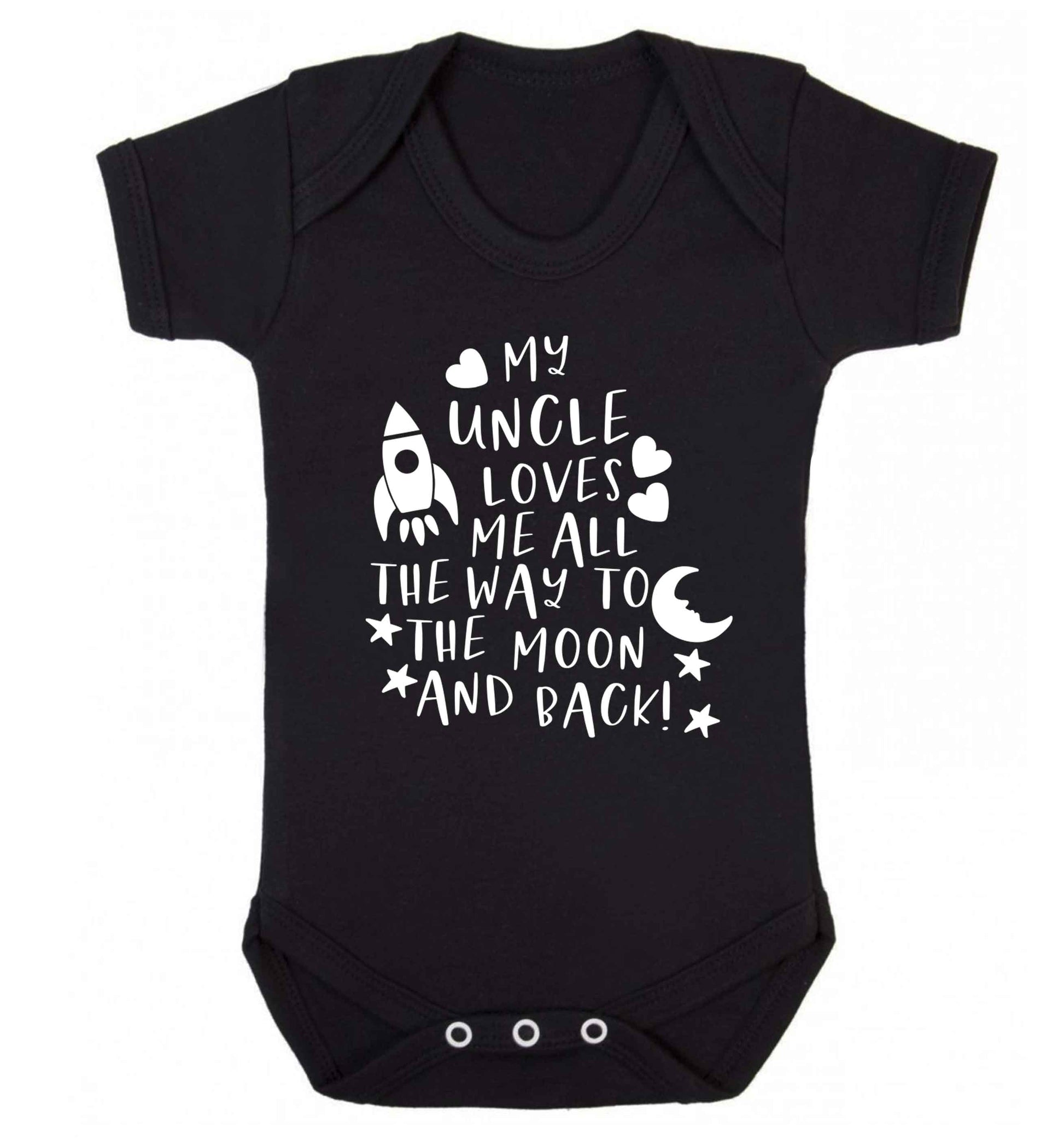 My uncle loves me all the way to the moon and back Baby Vest black 18-24 months