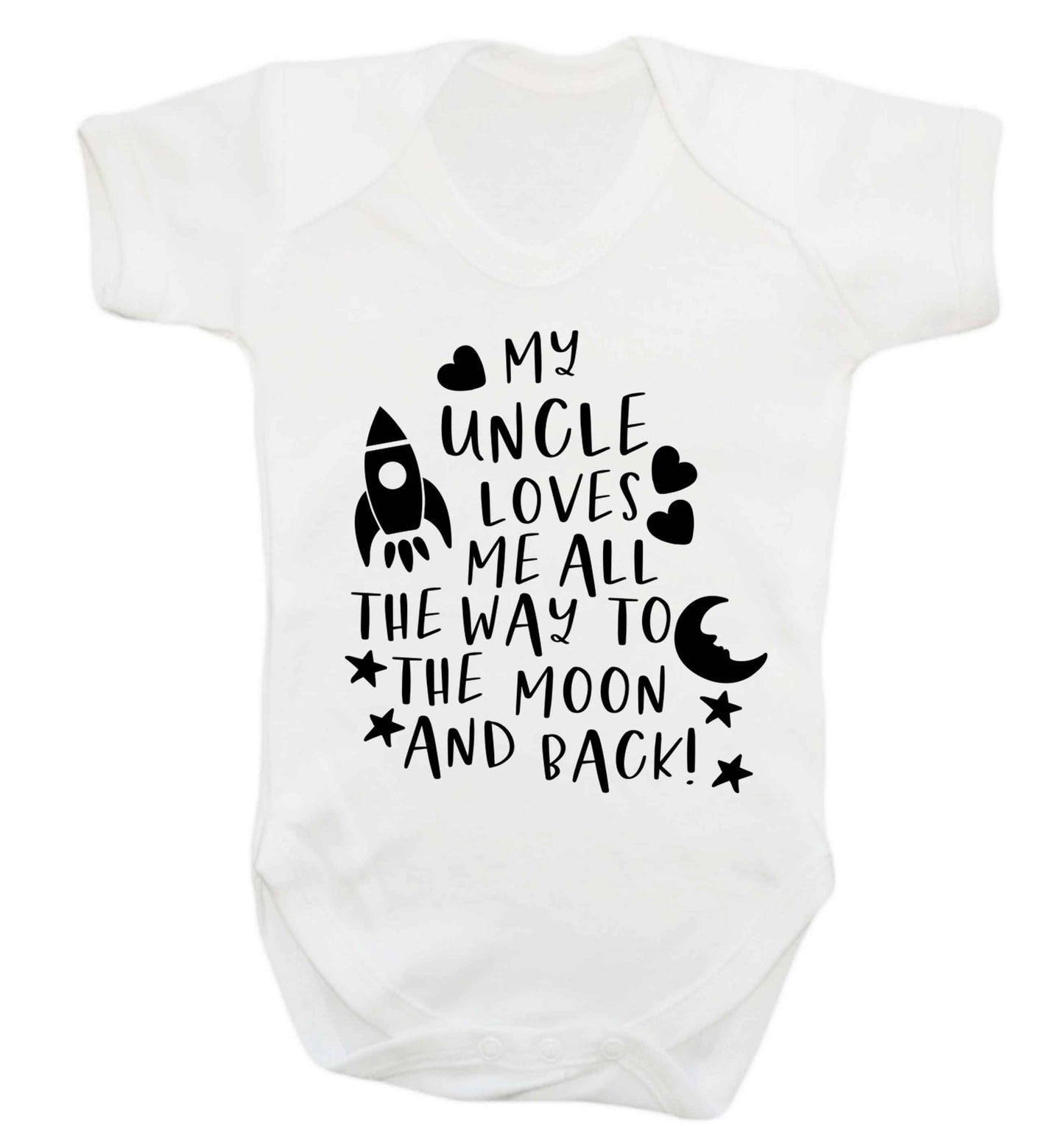 My uncle loves me all the way to the moon and back Baby Vest white 18-24 months