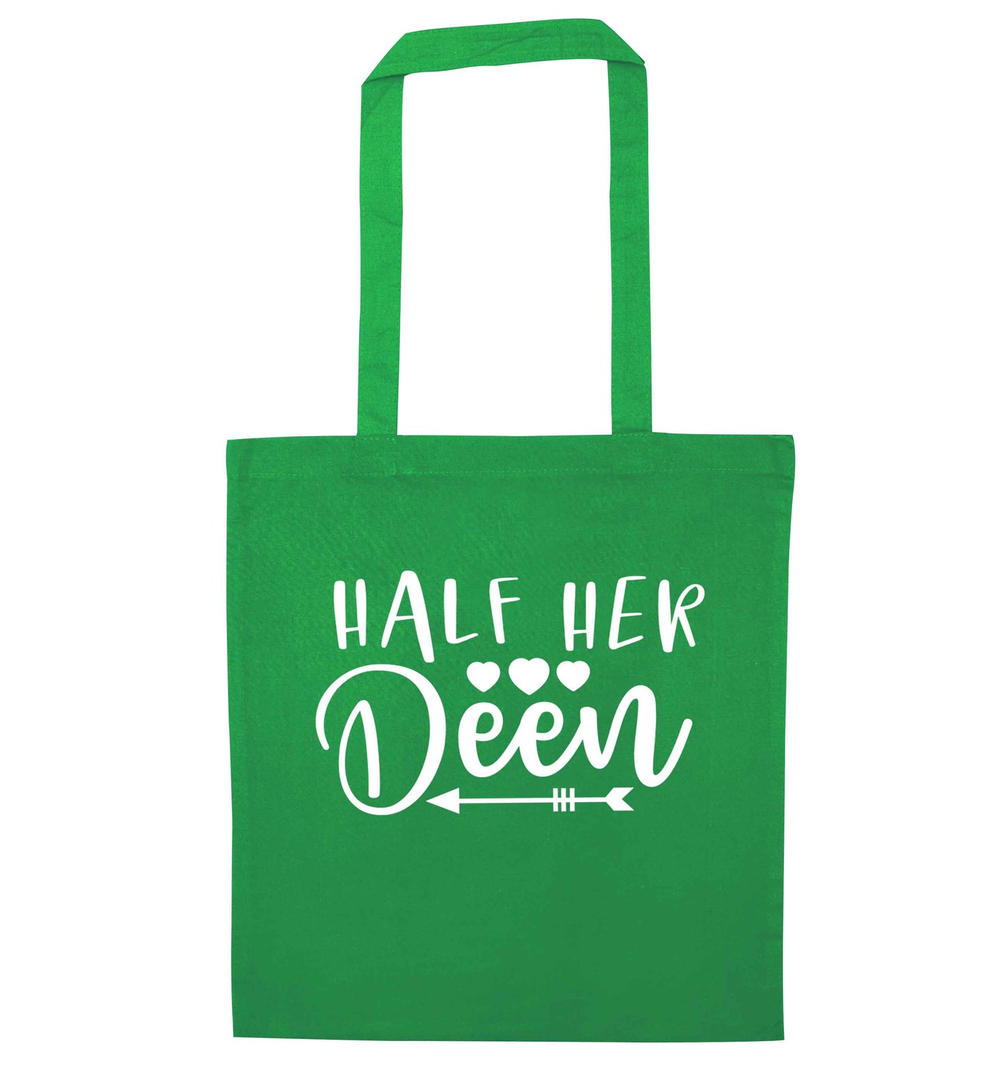 Half her deen green tote bag