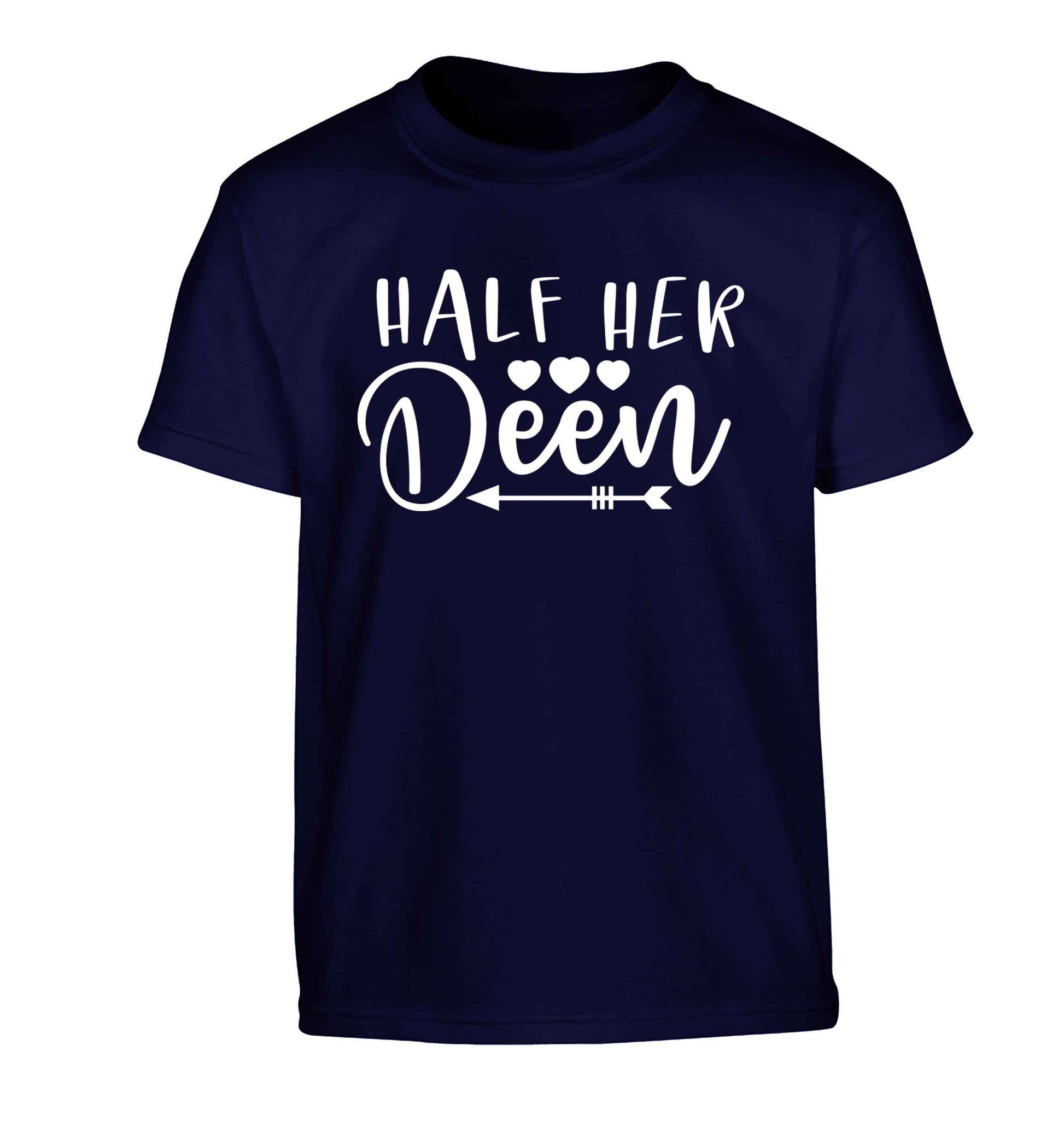 Half her deen Children's navy Tshirt 12-13 Years