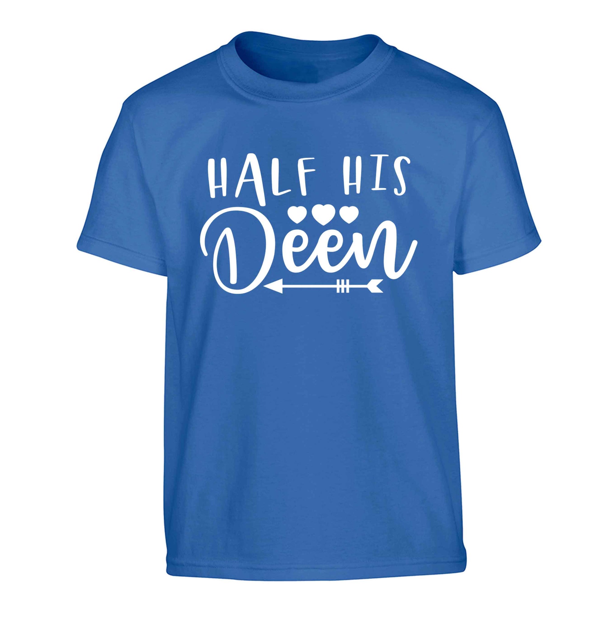 Half his deen Children's blue Tshirt 12-13 Years