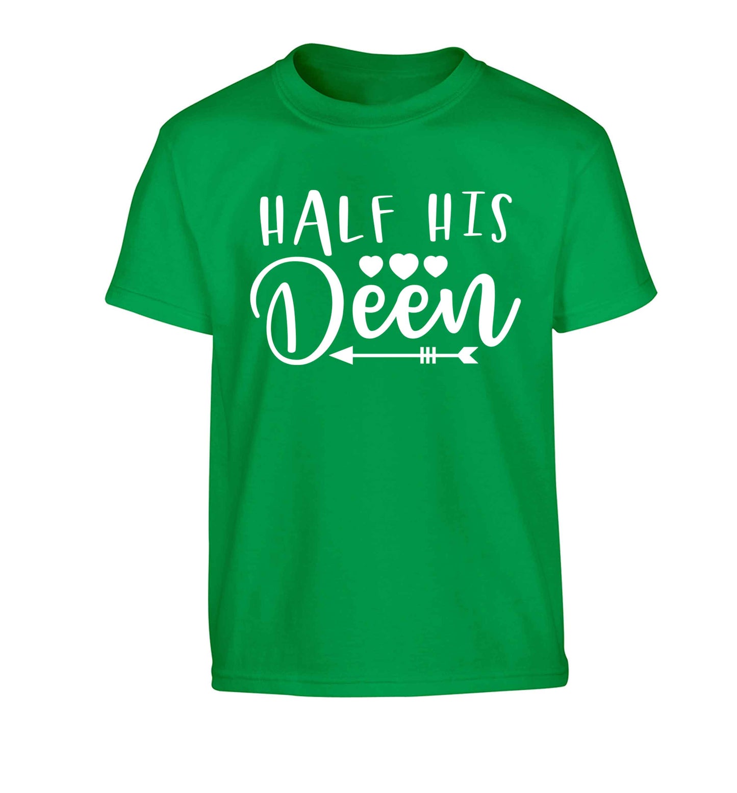 Half his deen Children's green Tshirt 12-13 Years