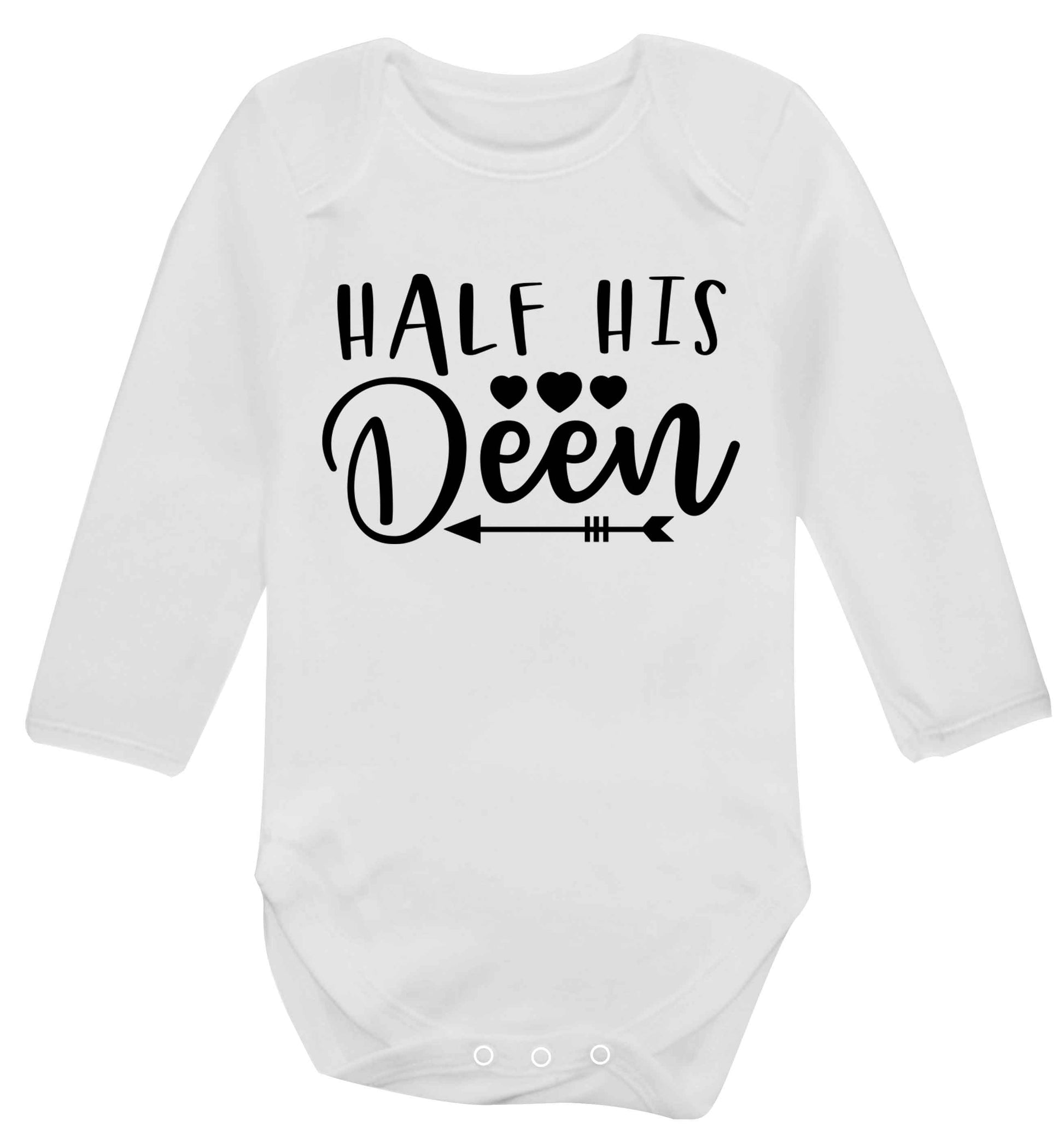 Half his deen Baby Vest long sleeved white 6-12 months