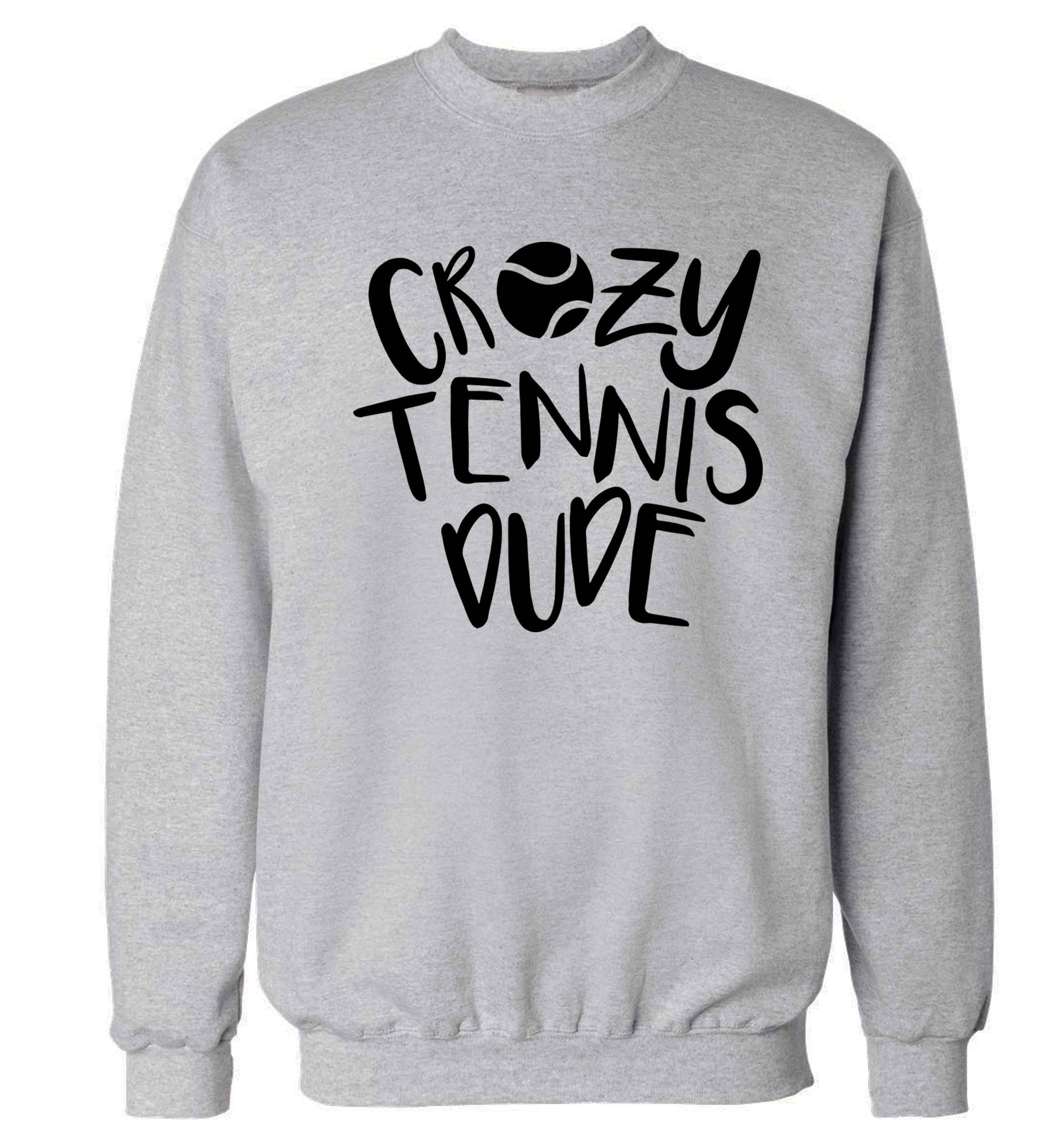 Crazy tennis dude Adult's unisex grey Sweater 2XL