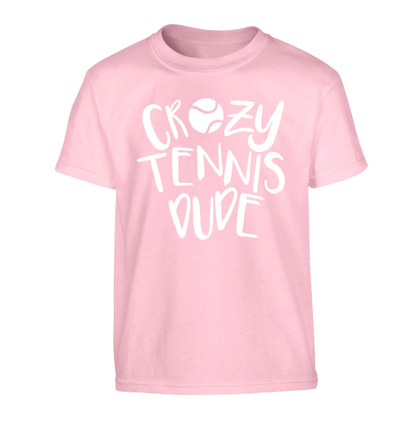 Crazy tennis dude Children's light pink Tshirt 12-13 Years