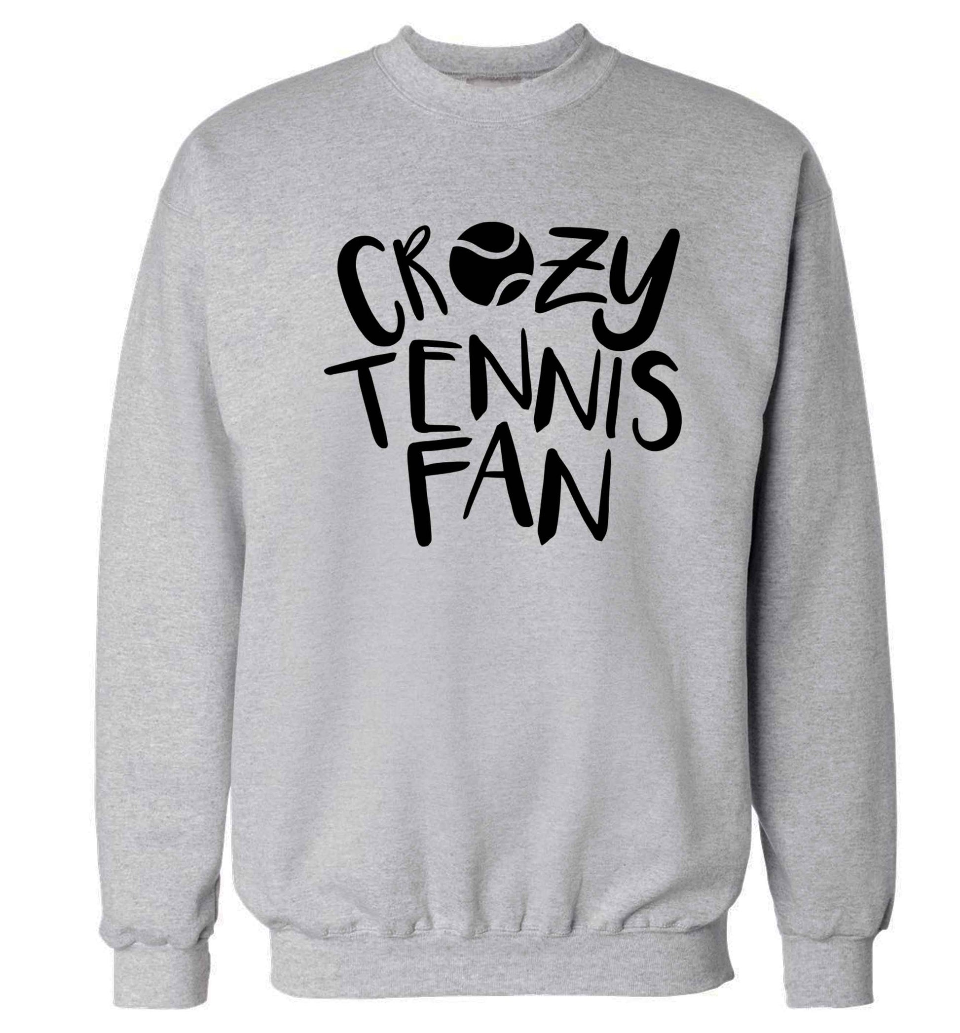 Crazy tennis fan Adult's unisex grey Sweater 2XL