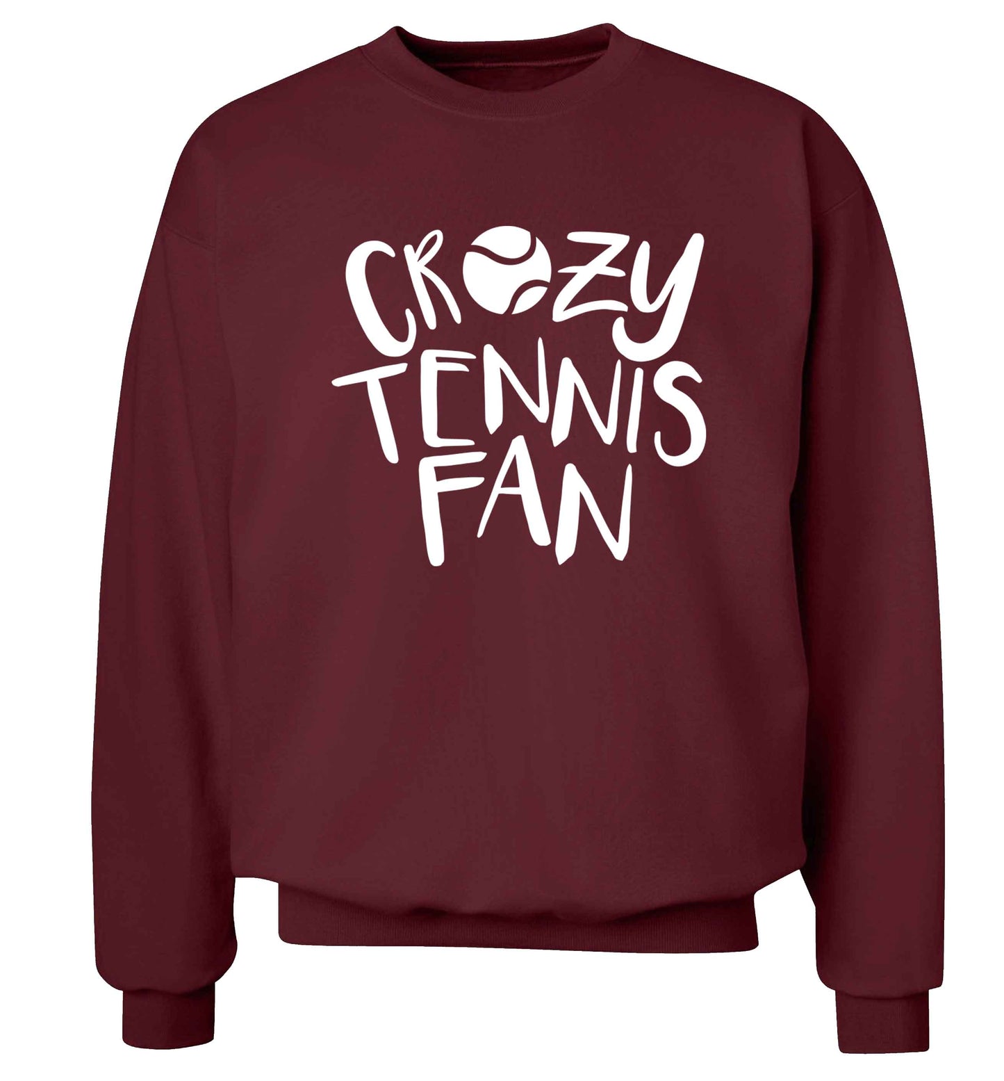 Crazy tennis fan Adult's unisex maroon Sweater 2XL