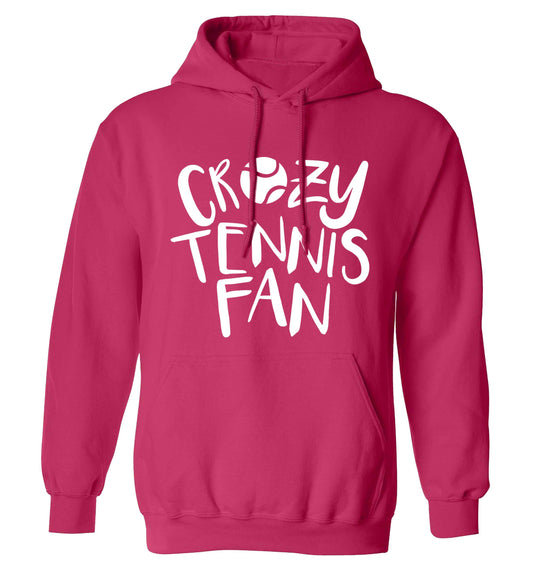 Crazy tennis fan adults unisex pink hoodie 2XL