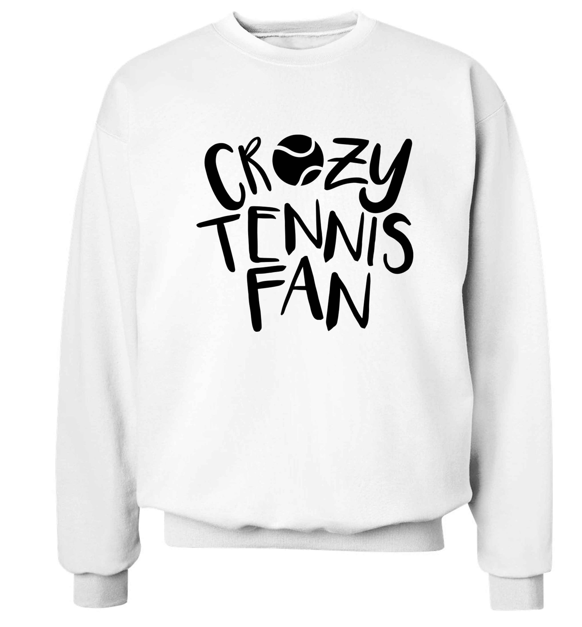 Crazy tennis fan Adult's unisex white Sweater 2XL