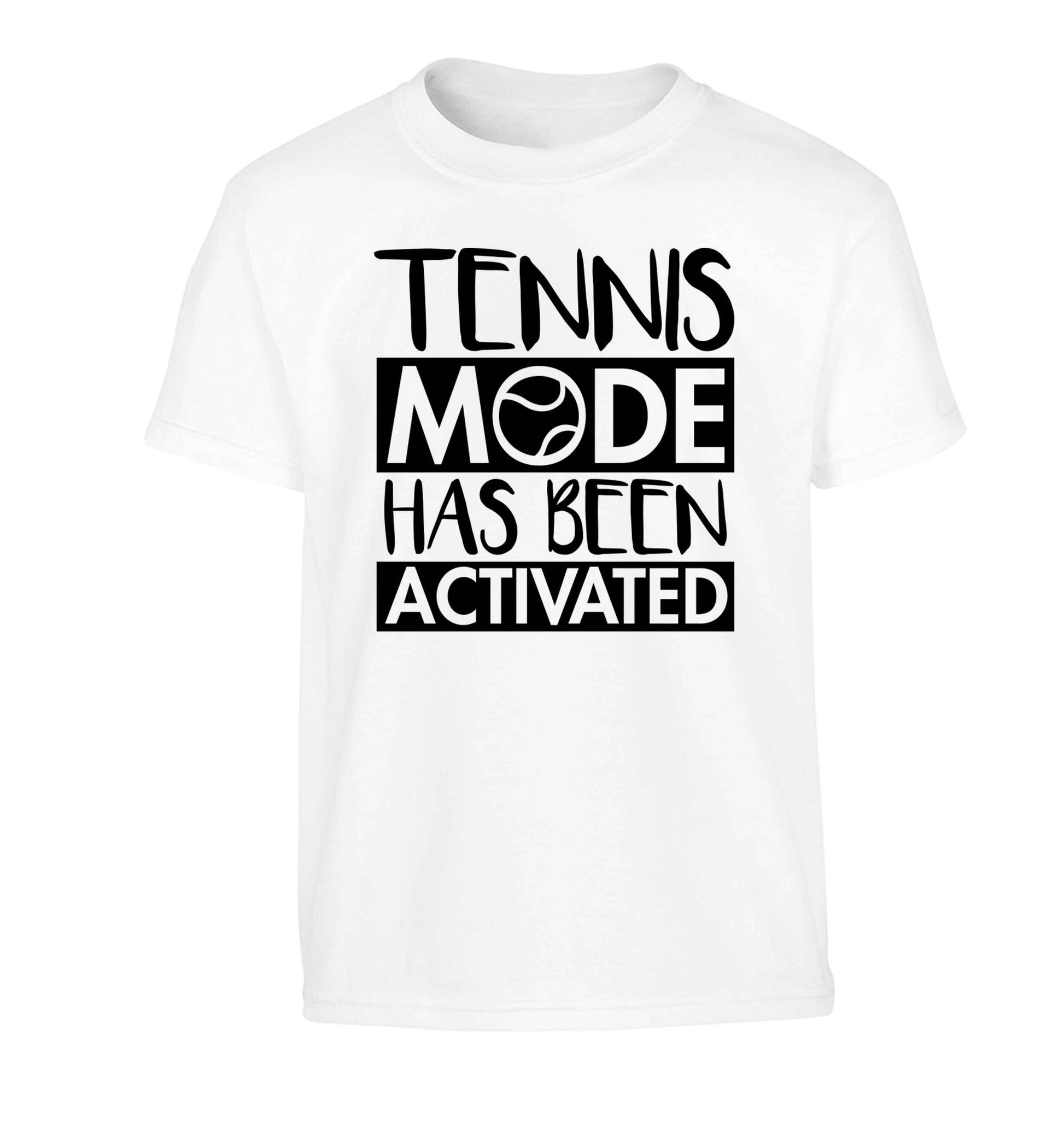 Tennis mode has been activated Children's white Tshirt 12-13 Years