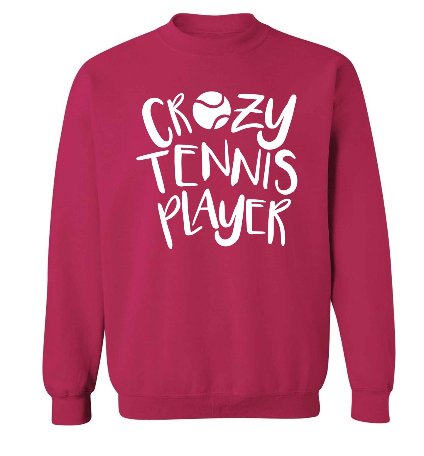 Crazy tennis player Adult's unisex pink Sweater 2XL