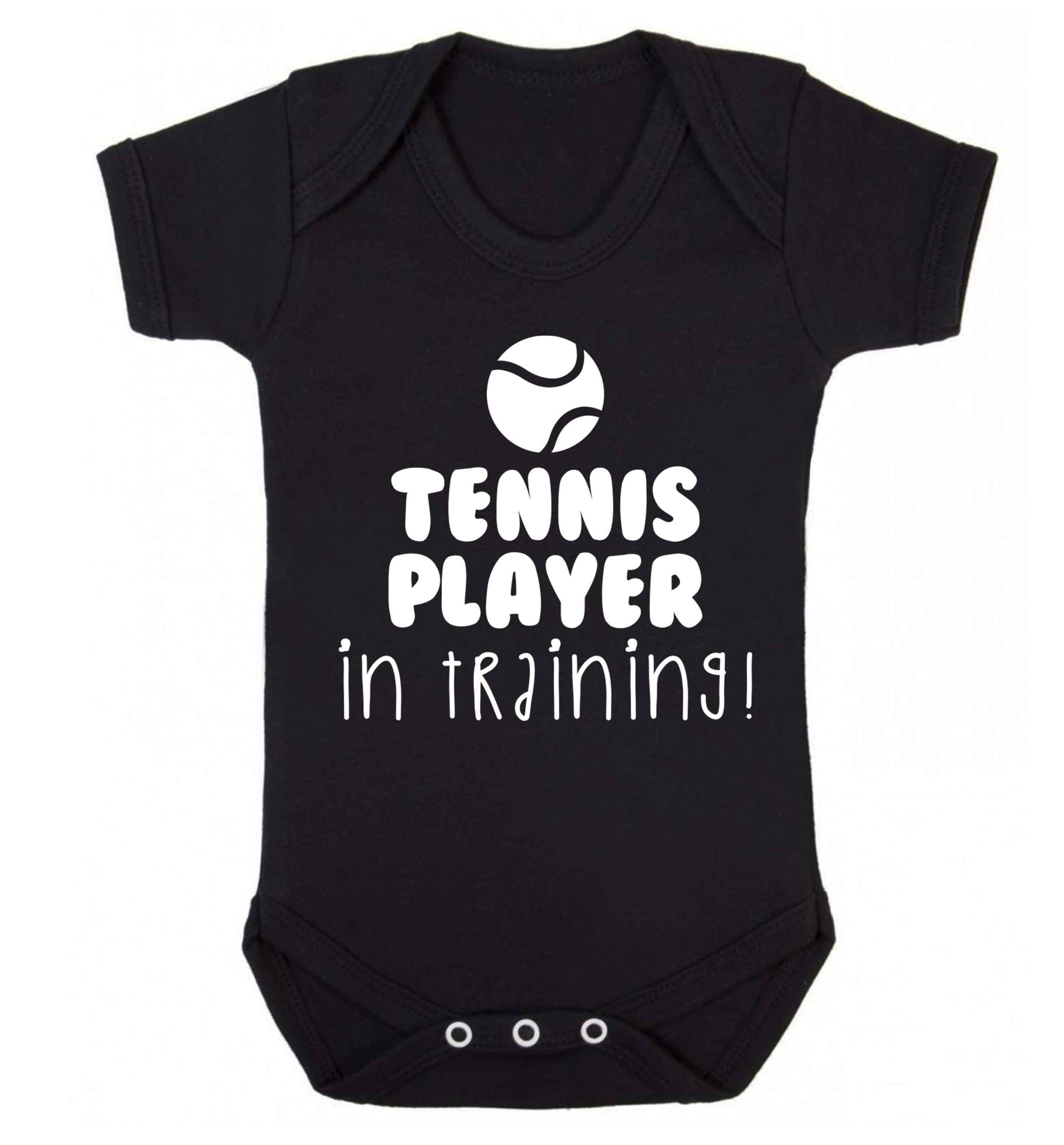 Tennis player in training Baby Vest black 18-24 months