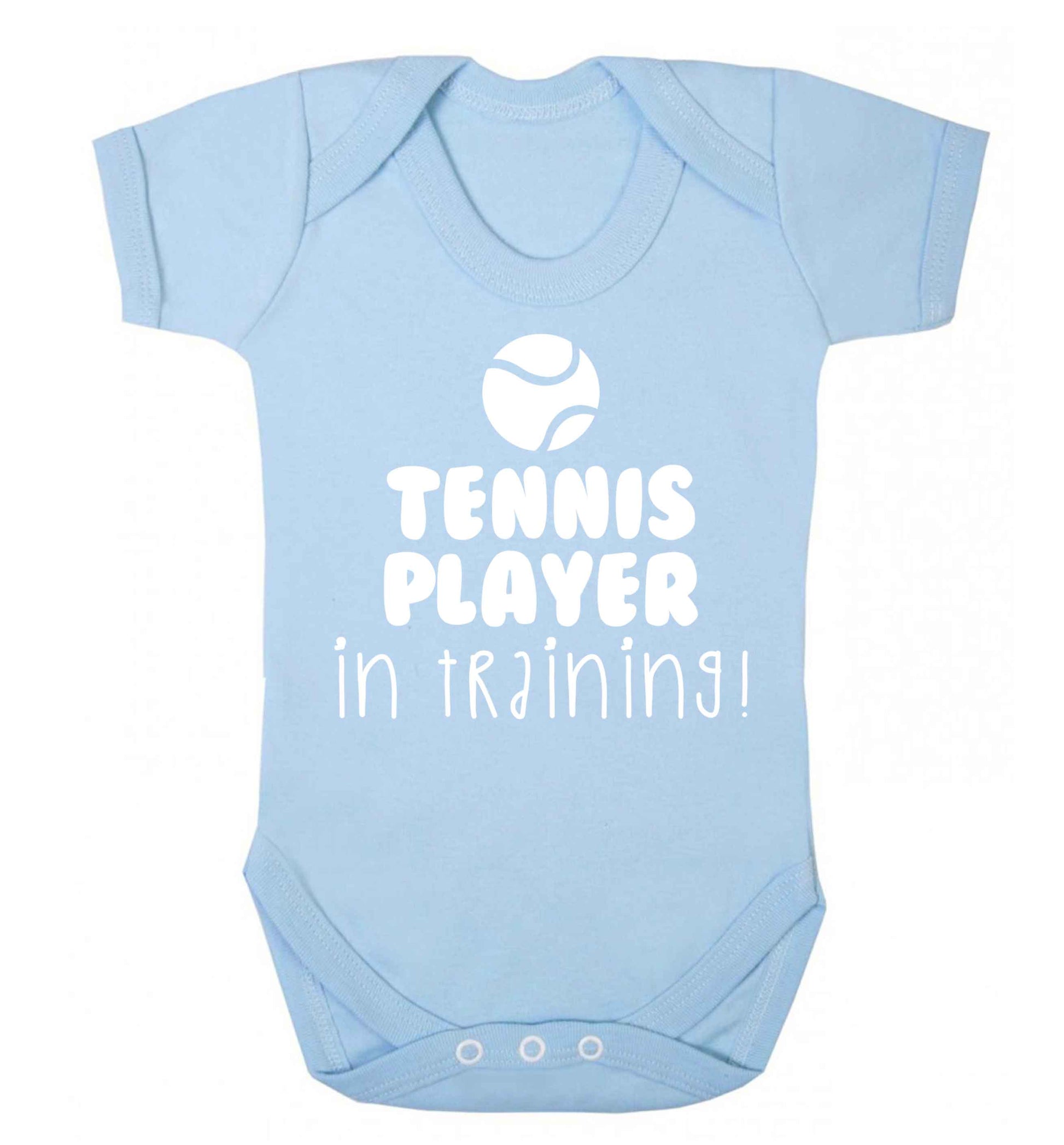 Tennis player in training Baby Vest pale blue 18-24 months